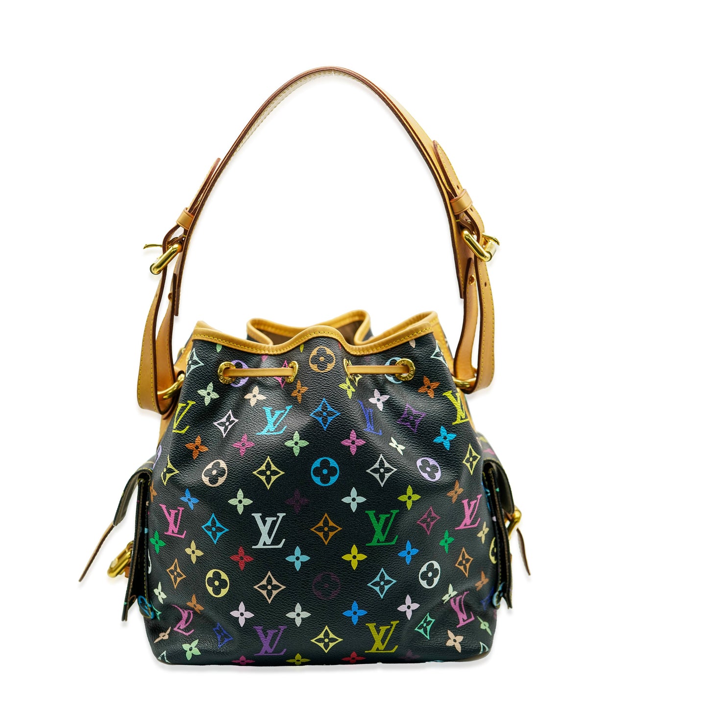 Louis Vuitton Louis Vuitton Black Monogram Multicolore Petit Noé