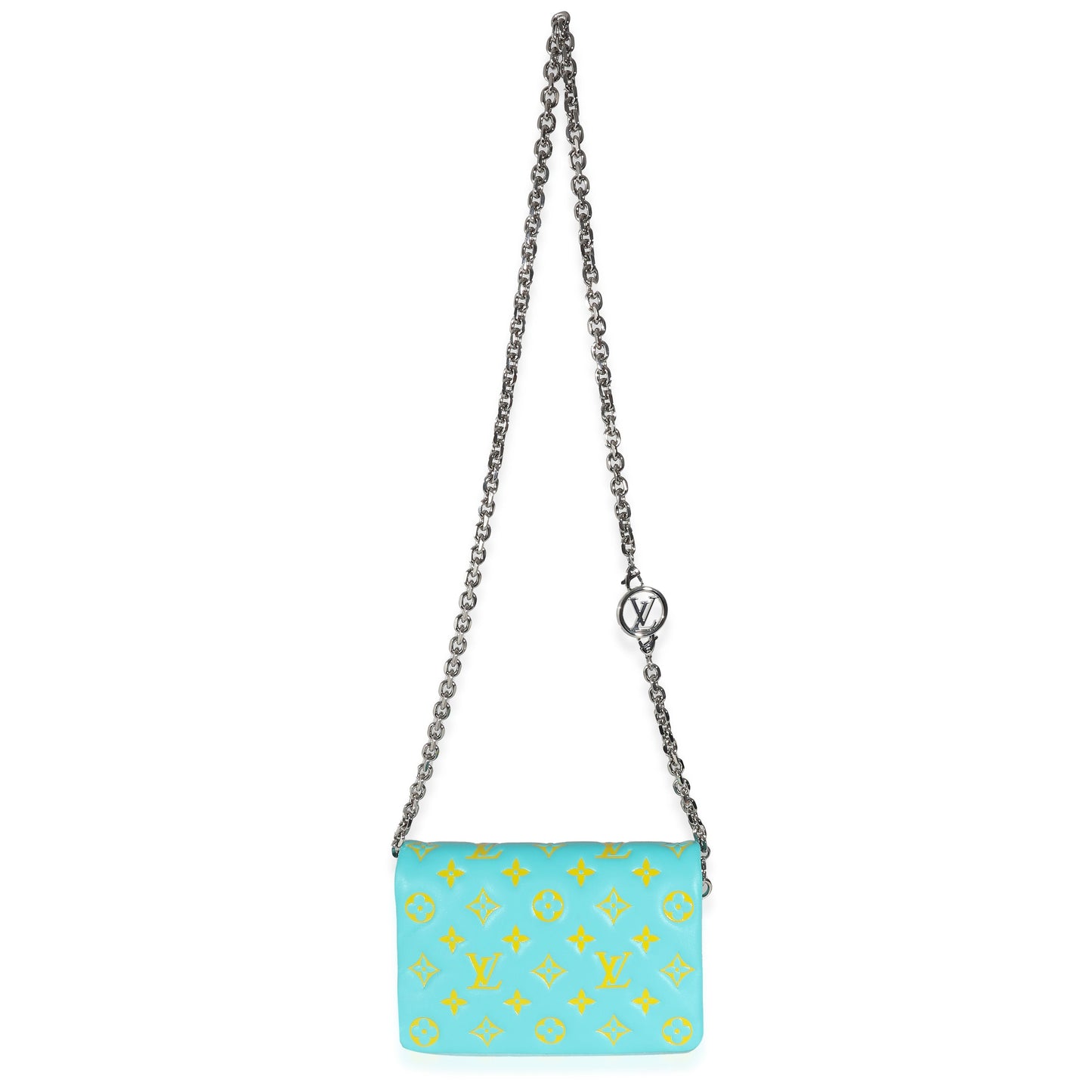 Louis Vuitton Menthe Jaune Monogram Embossed Lambskin Pochette Coussin