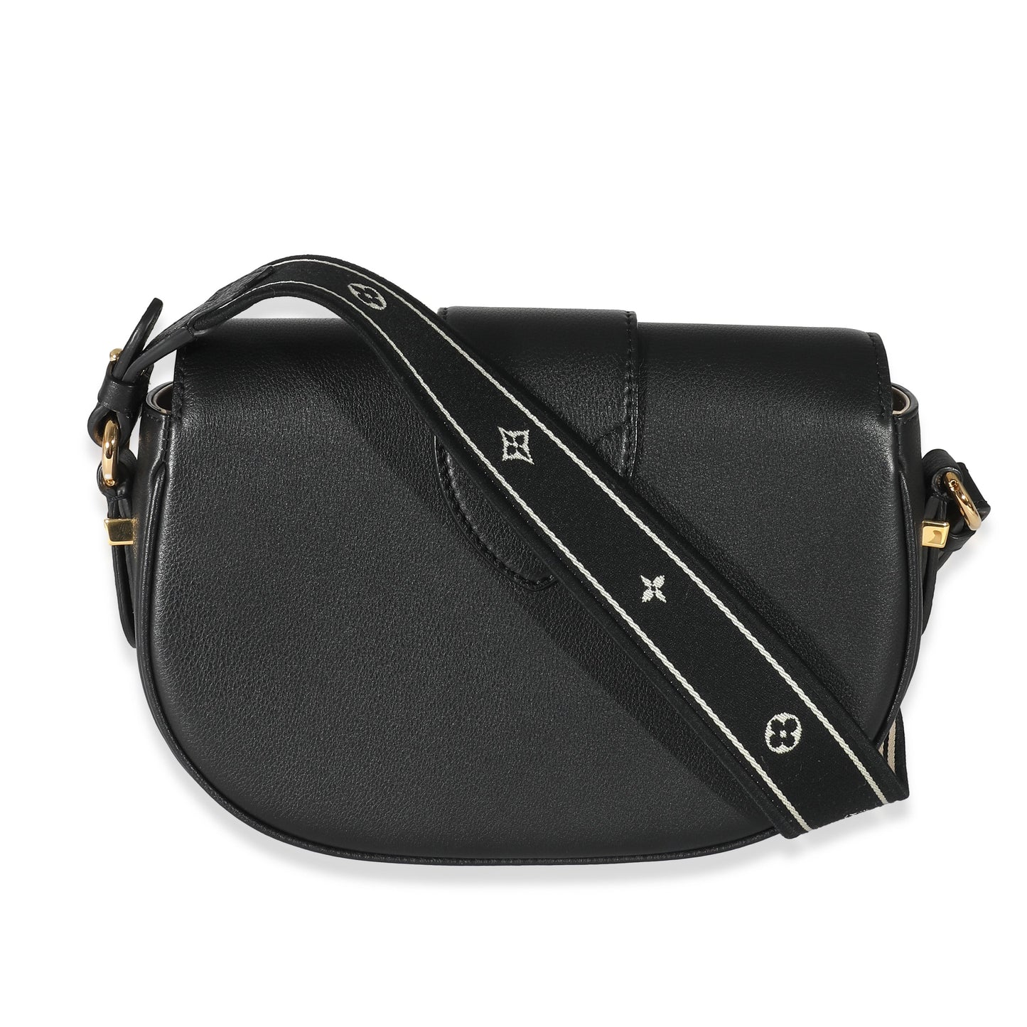 Louis Vuitton Louis Vuitton Black Grained Calfskin LV Pont 9 Soft MM