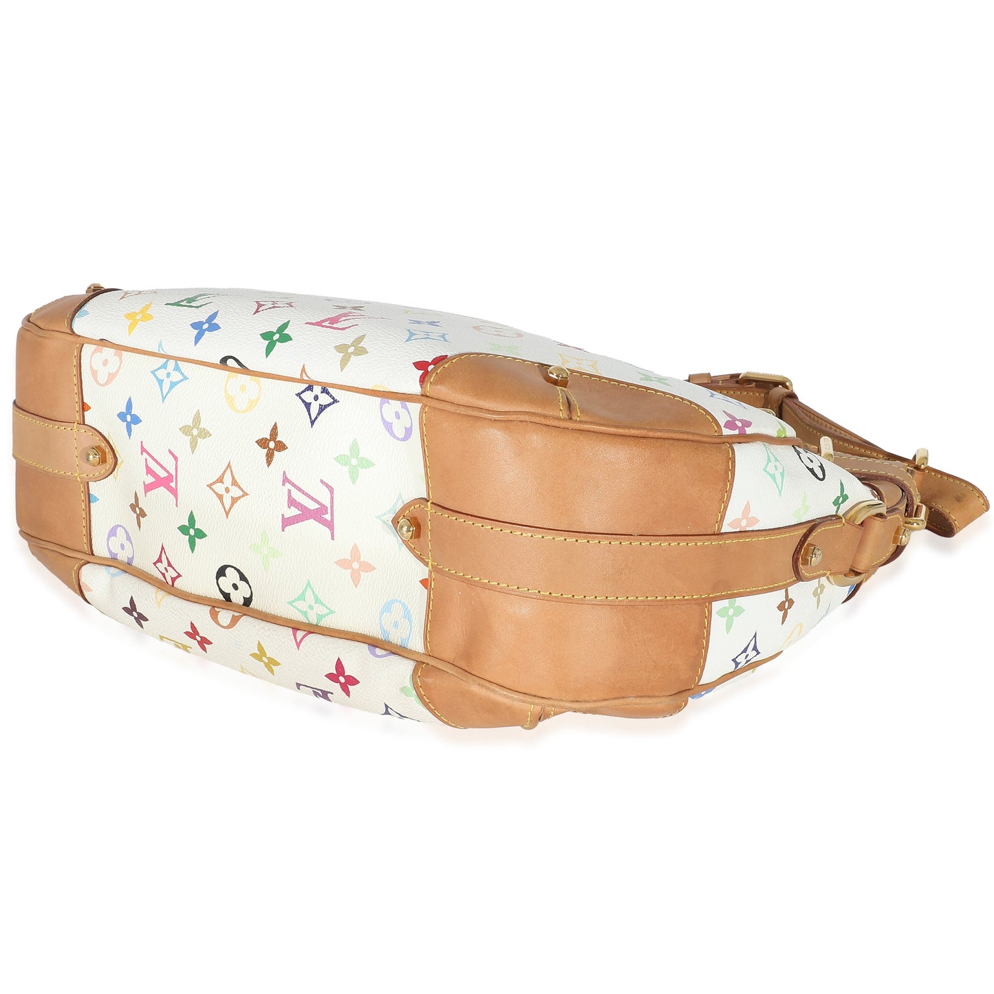Louis Vuitton Louis Vuitton x Takashi Murakami White Monogram Multicolore Canvas Greta