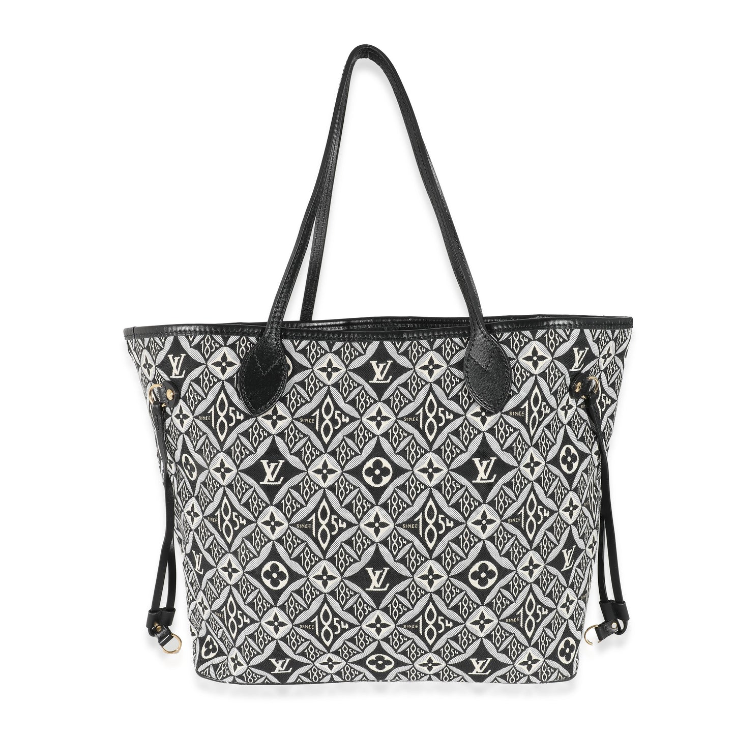 Louis Vuitton Black White Jacquard Since 1854 Neverfull MM