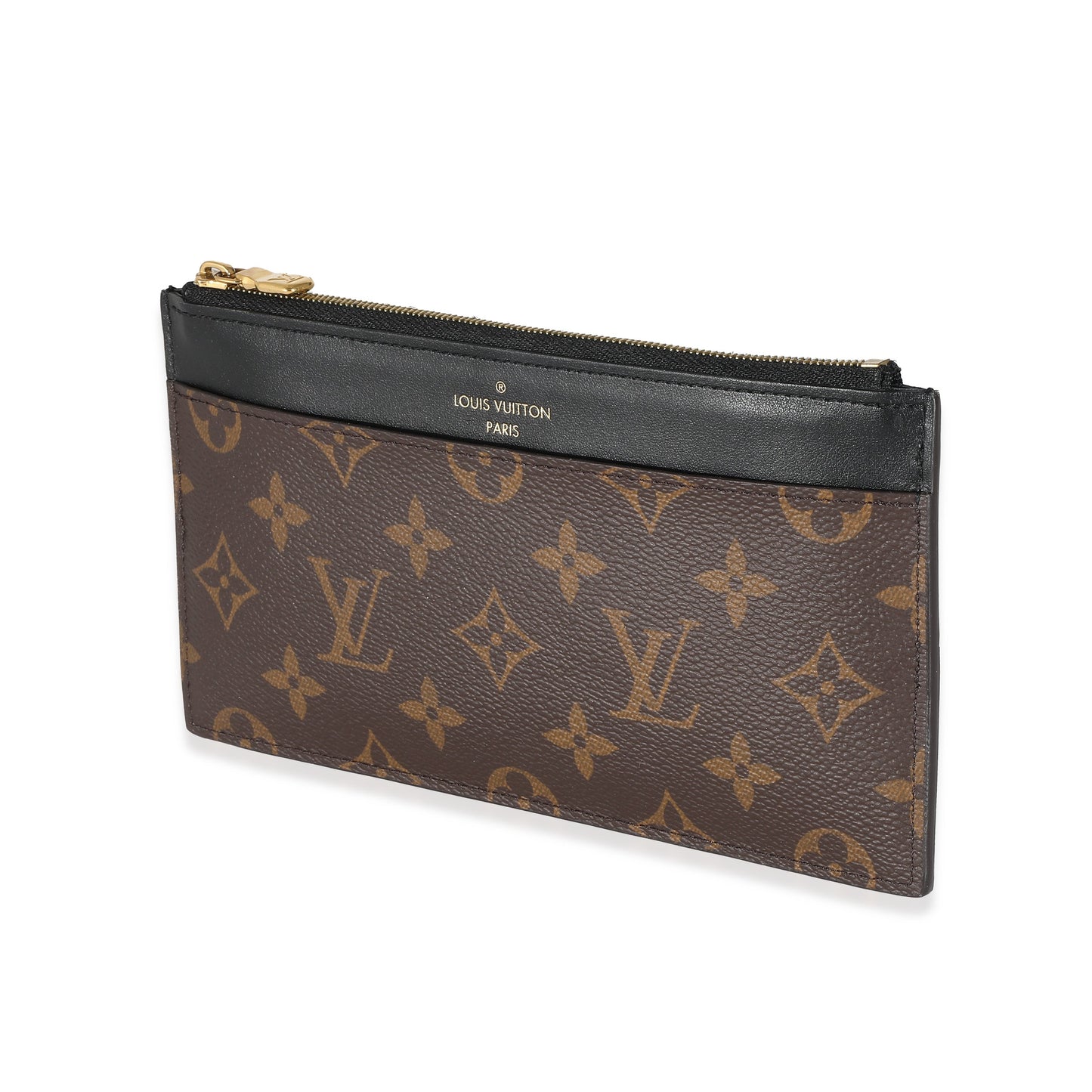 Louis Vuitton Louis Vuitton Black Monogram Canvas Slim Purse