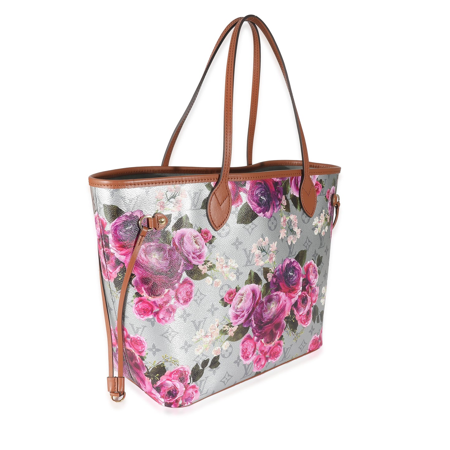 Louis Vuitton Louis Vuitton Silver Monogram Garden Canvas Neverfull MM