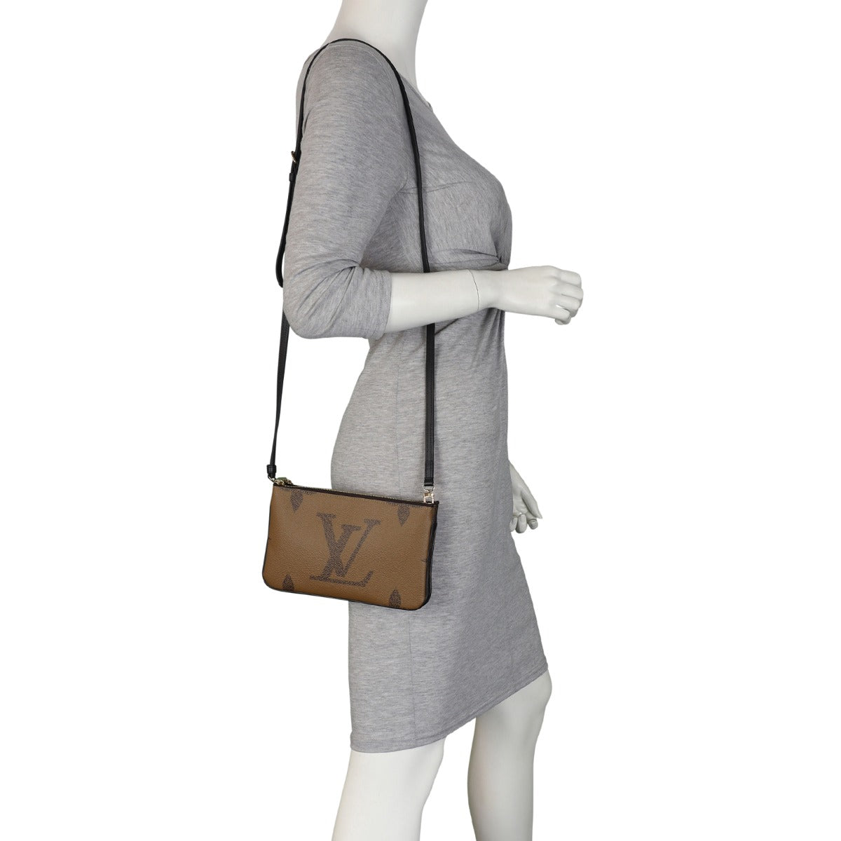 Louis Vuitton Pochette Double Zip Monogram Giant Reverse