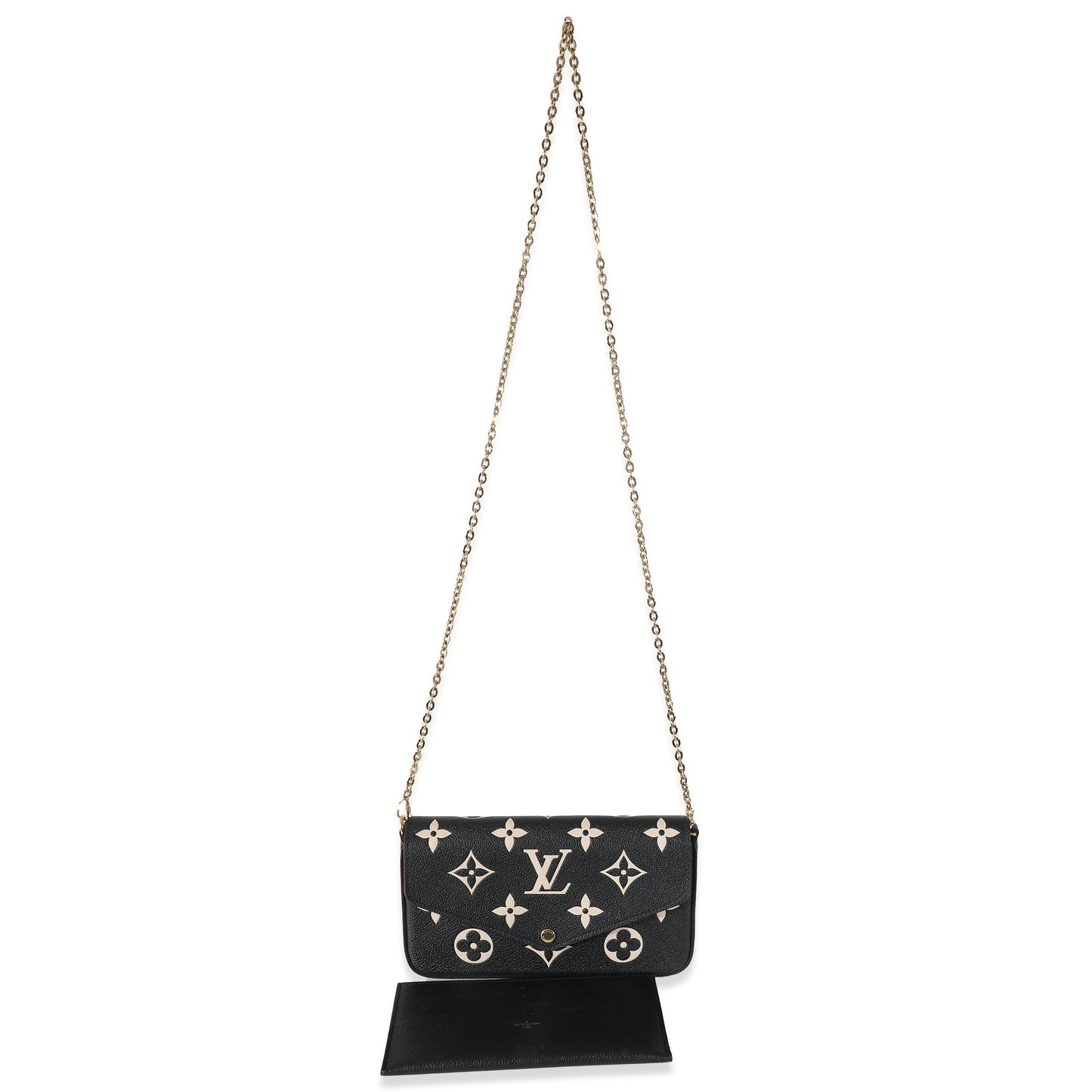 Louis Vuitton Louis Vuitton Black Beige Bicolor Giant Empreinte Félicie Pochette