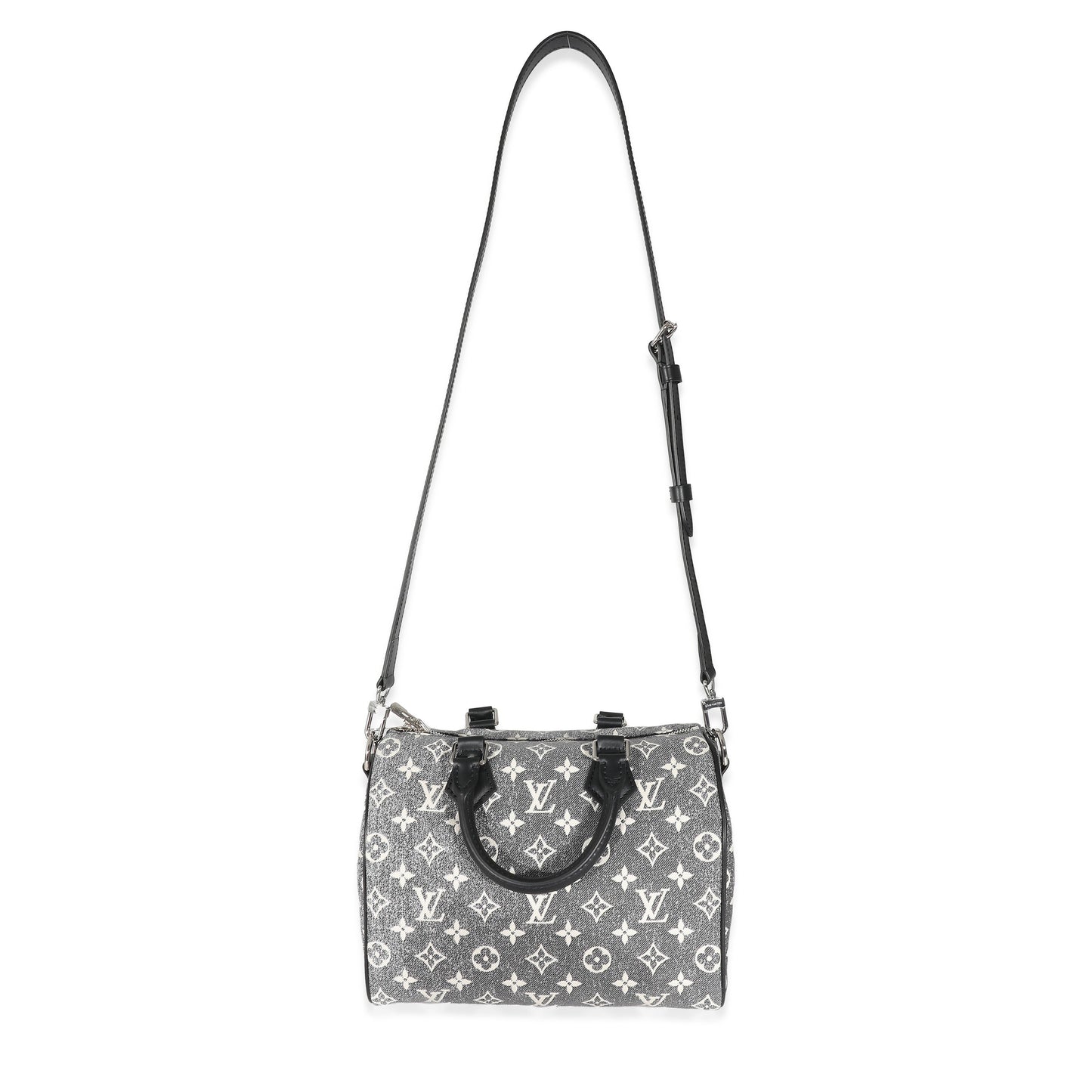 Louis Vuitton Louis Vuitton Black Monogram Denim Jacquard Speedy Bandouliere 25
