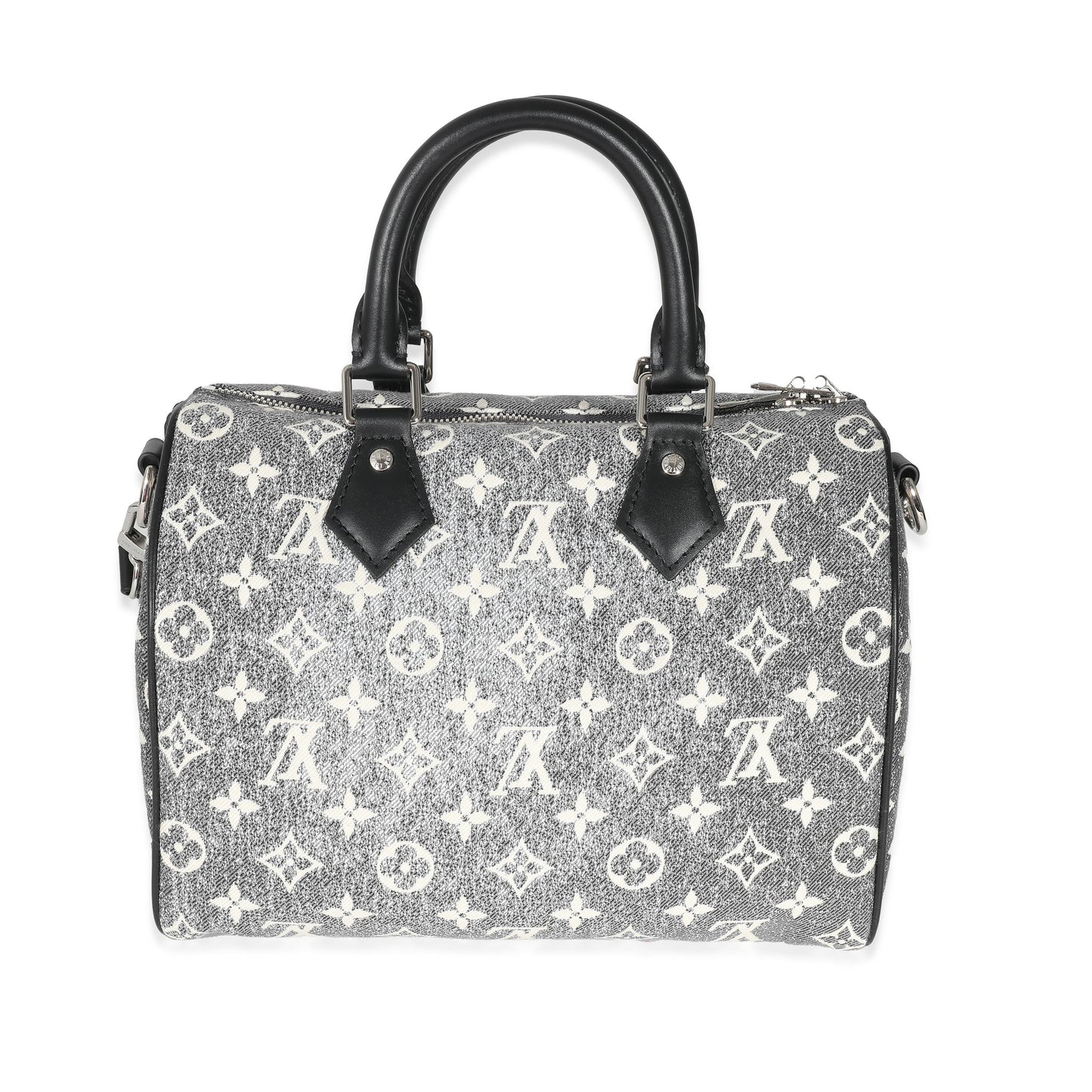 Louis Vuitton Louis Vuitton Black Monogram Denim Jacquard Speedy Bandouliere 25