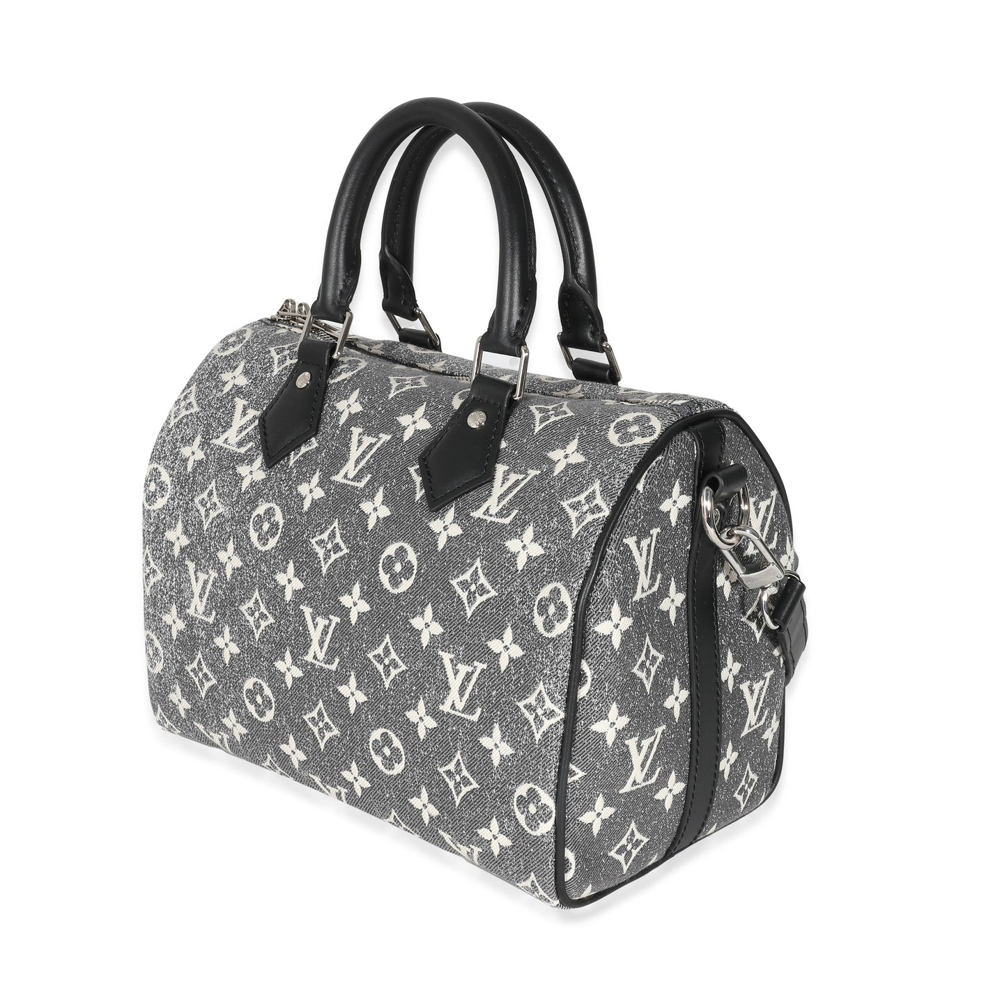 Louis Vuitton Louis Vuitton Black Monogram Denim Jacquard Speedy Bandouliere 25