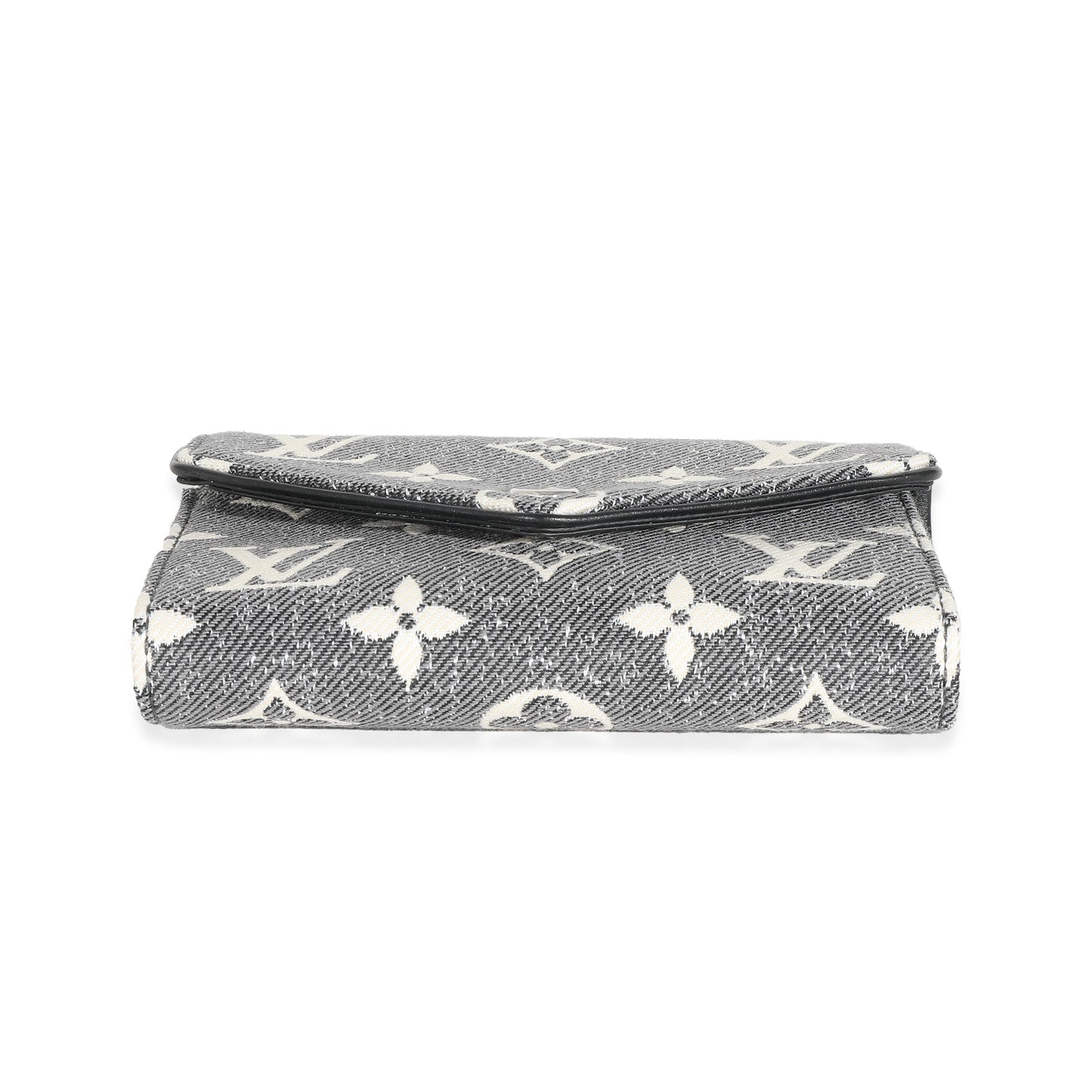 Louis Vuitton Louis Vuitton Black Denim Monogram Jacquard Victorine Wallet