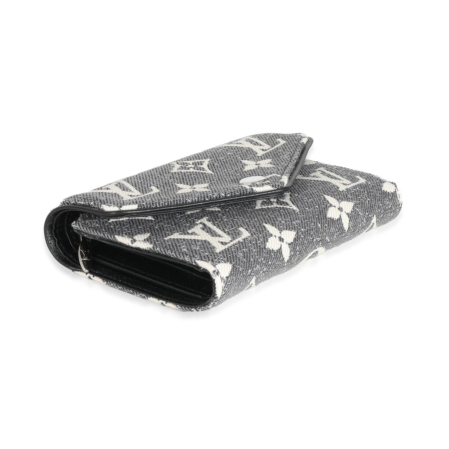 Louis Vuitton Louis Vuitton Black Denim Monogram Jacquard Victorine Wallet