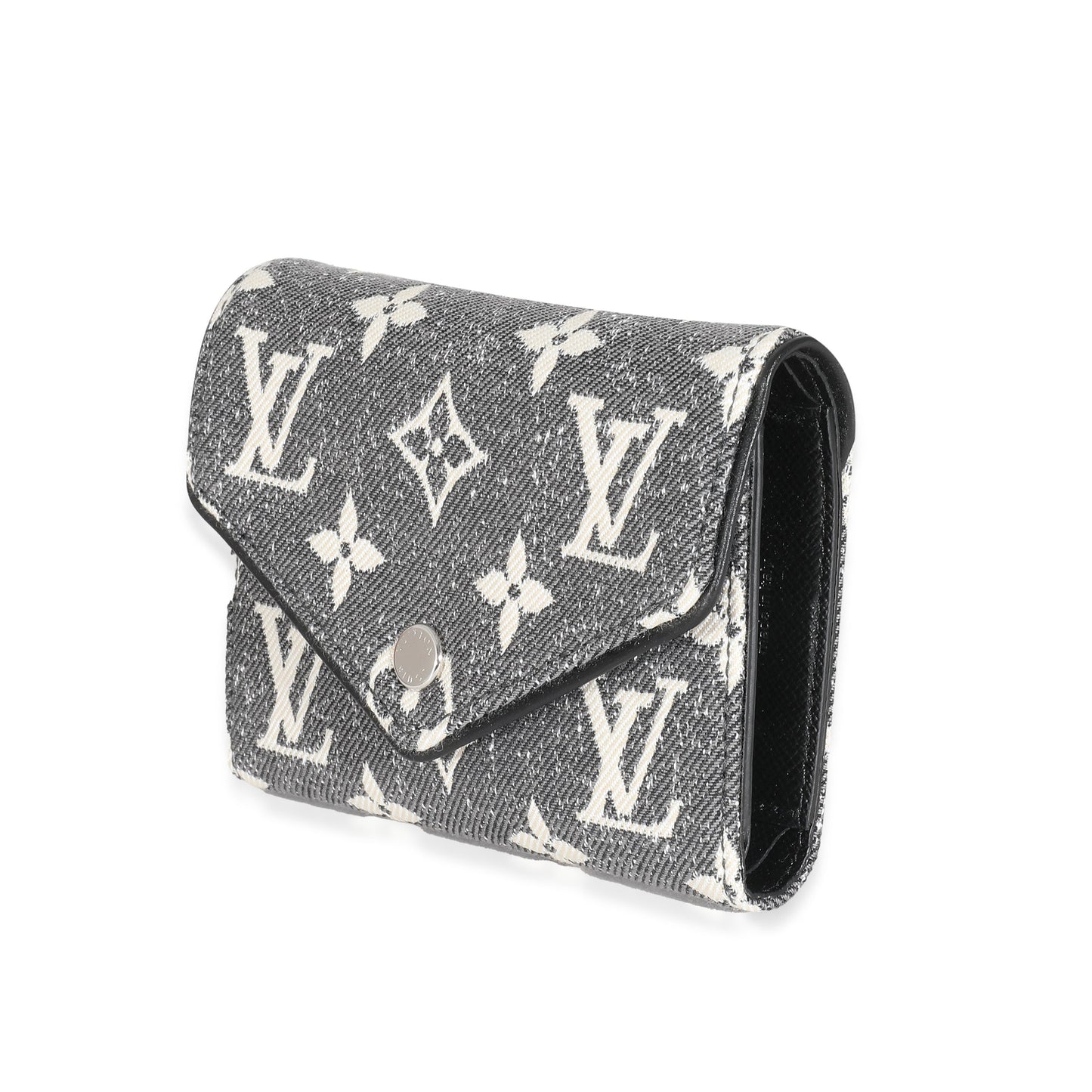 Louis Vuitton Louis Vuitton Black Denim Monogram Jacquard Victorine Wallet