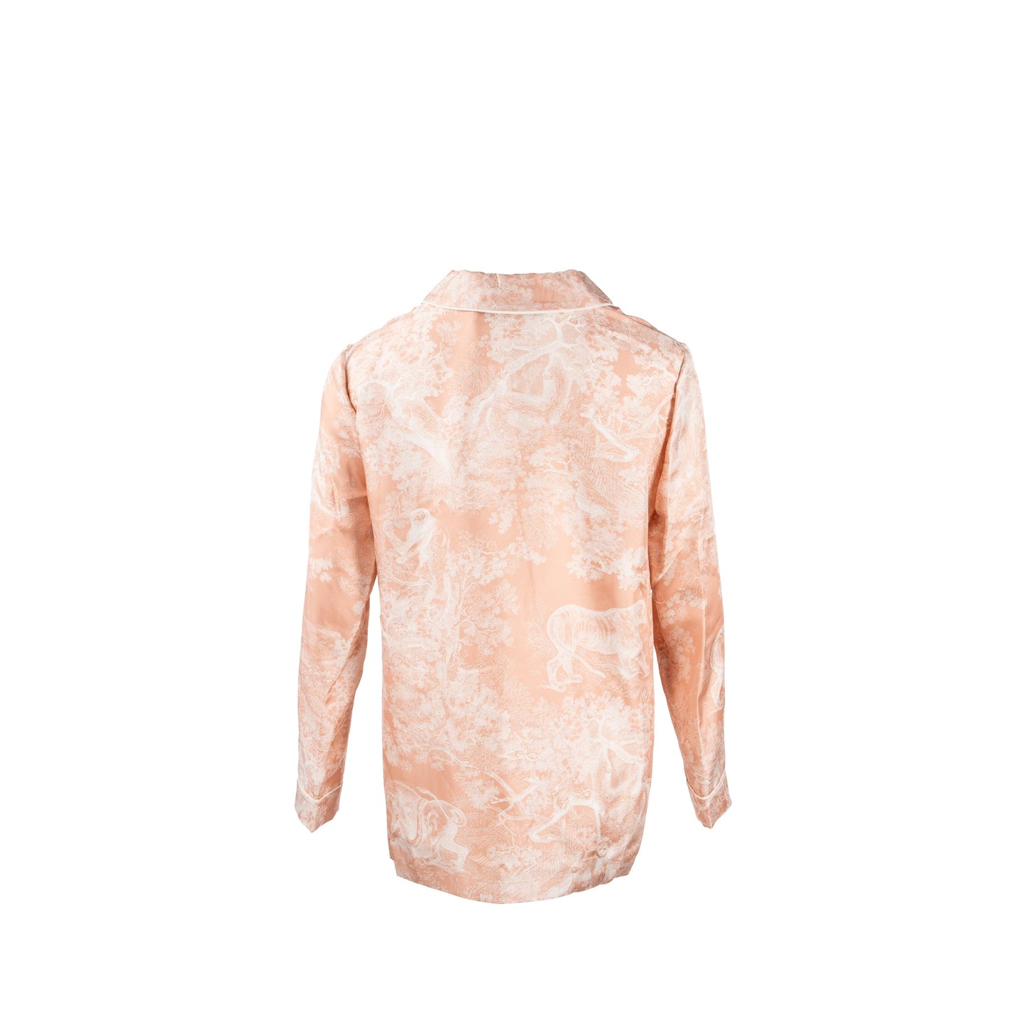 Size 34 Toile De Jouy Shirt Silk Pink/White