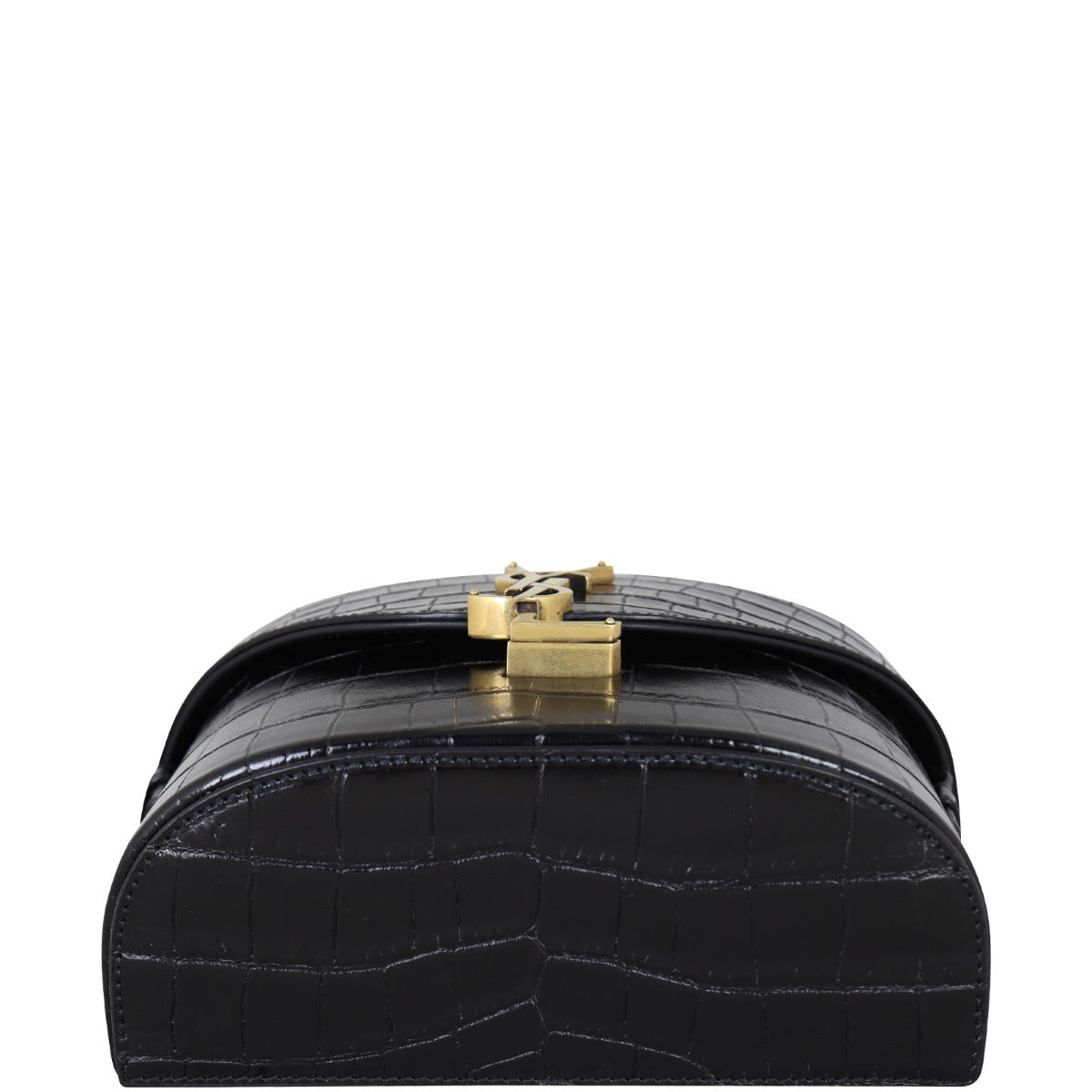 Saint Laurent June Box Bag Croc-Embossed
