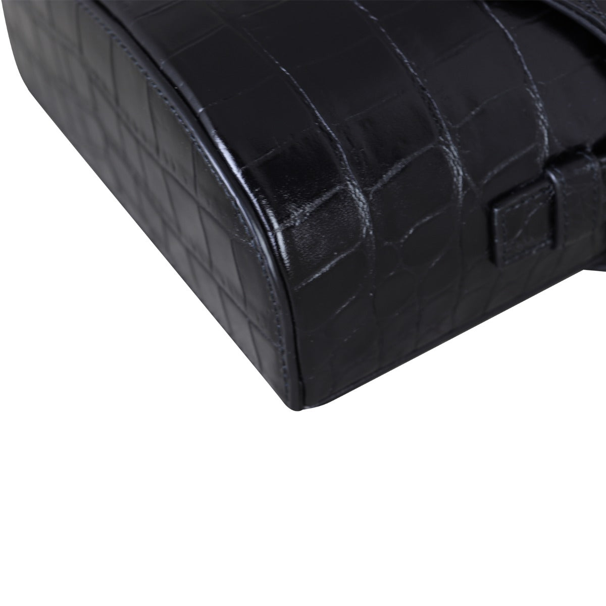 Saint Laurent June Box Bag Croc-Embossed