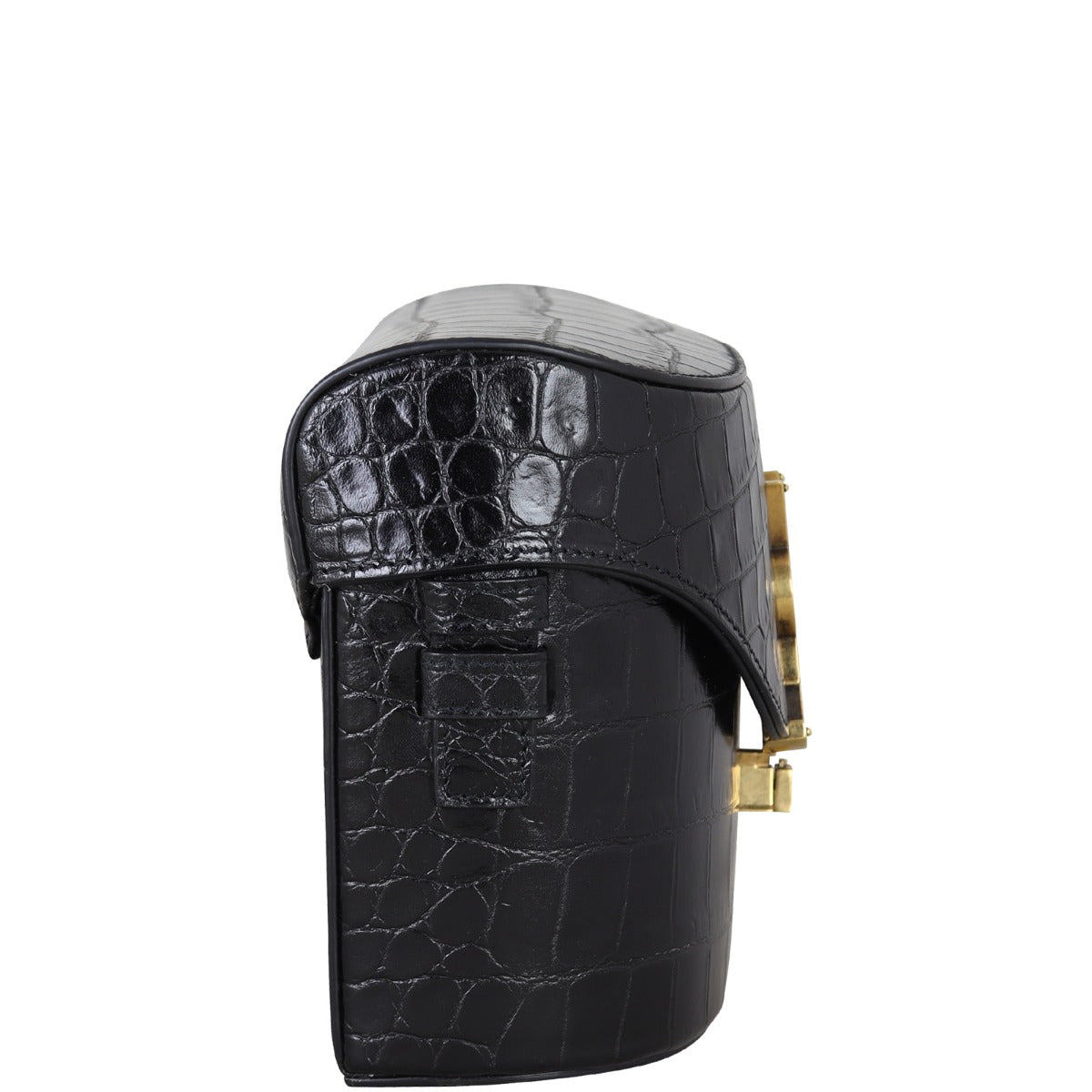Saint Laurent June Box Bag Croc-Embossed