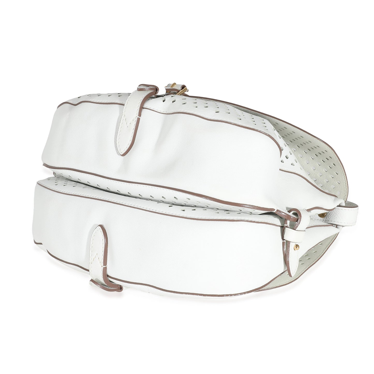 Louis Vuitton White Perforated Leather Sofia Coppola Flore Saumur