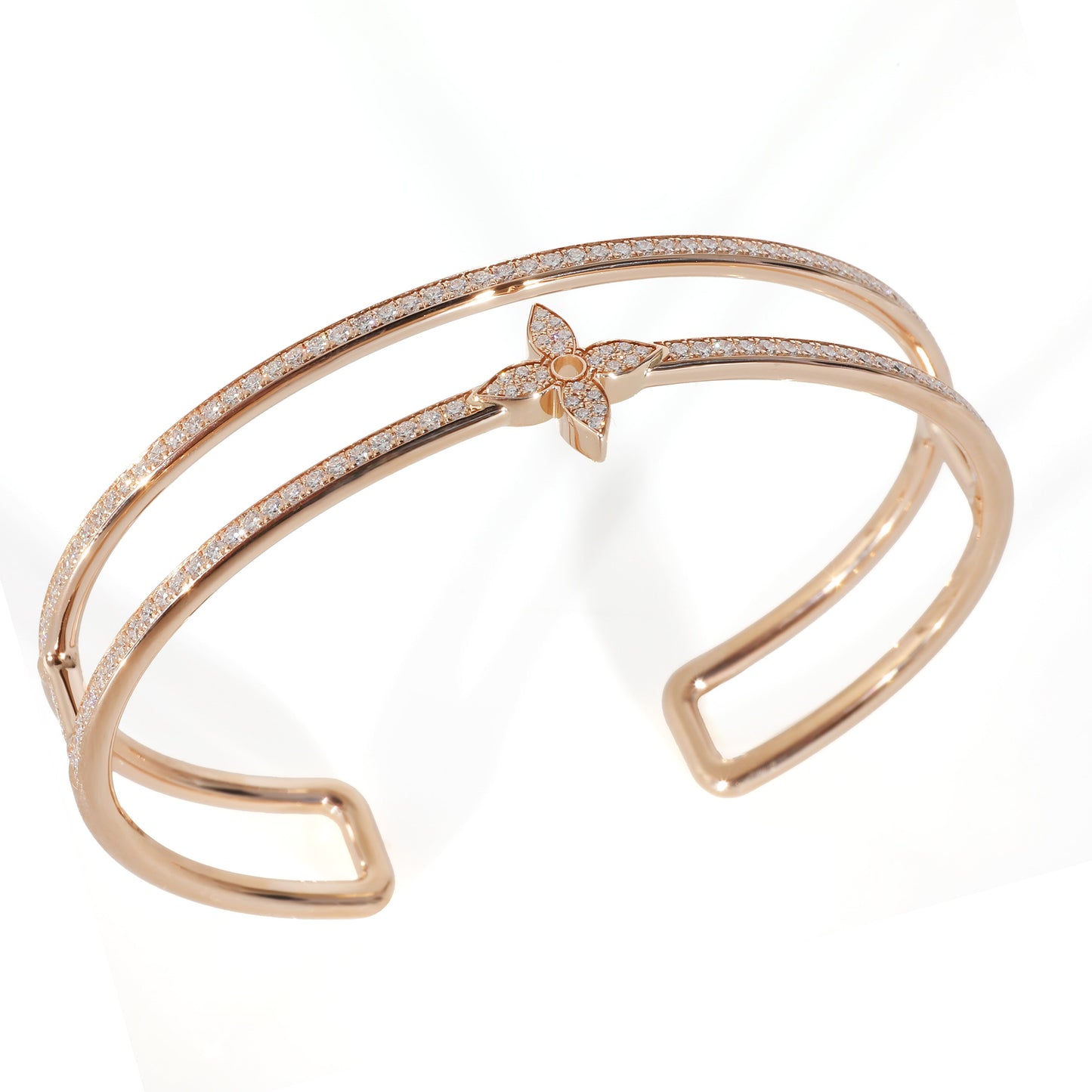 Louis Vuitton  Idylle Blossom Bracelet with Diamonds in 18k Rose Gold 1.17 CTW