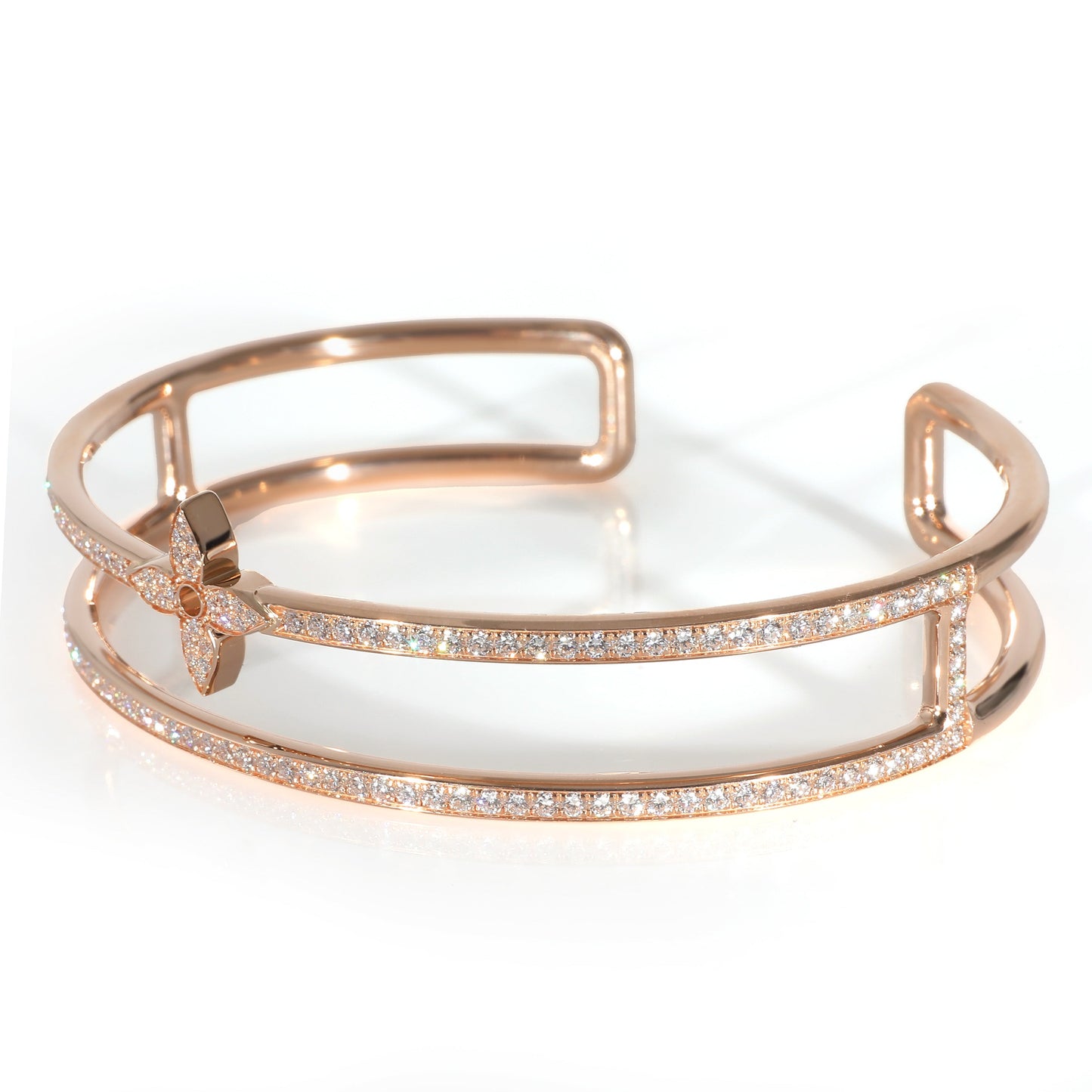 Louis Vuitton  Idylle Blossom Bracelet with Diamonds in 18k Rose Gold 1.17 CTW