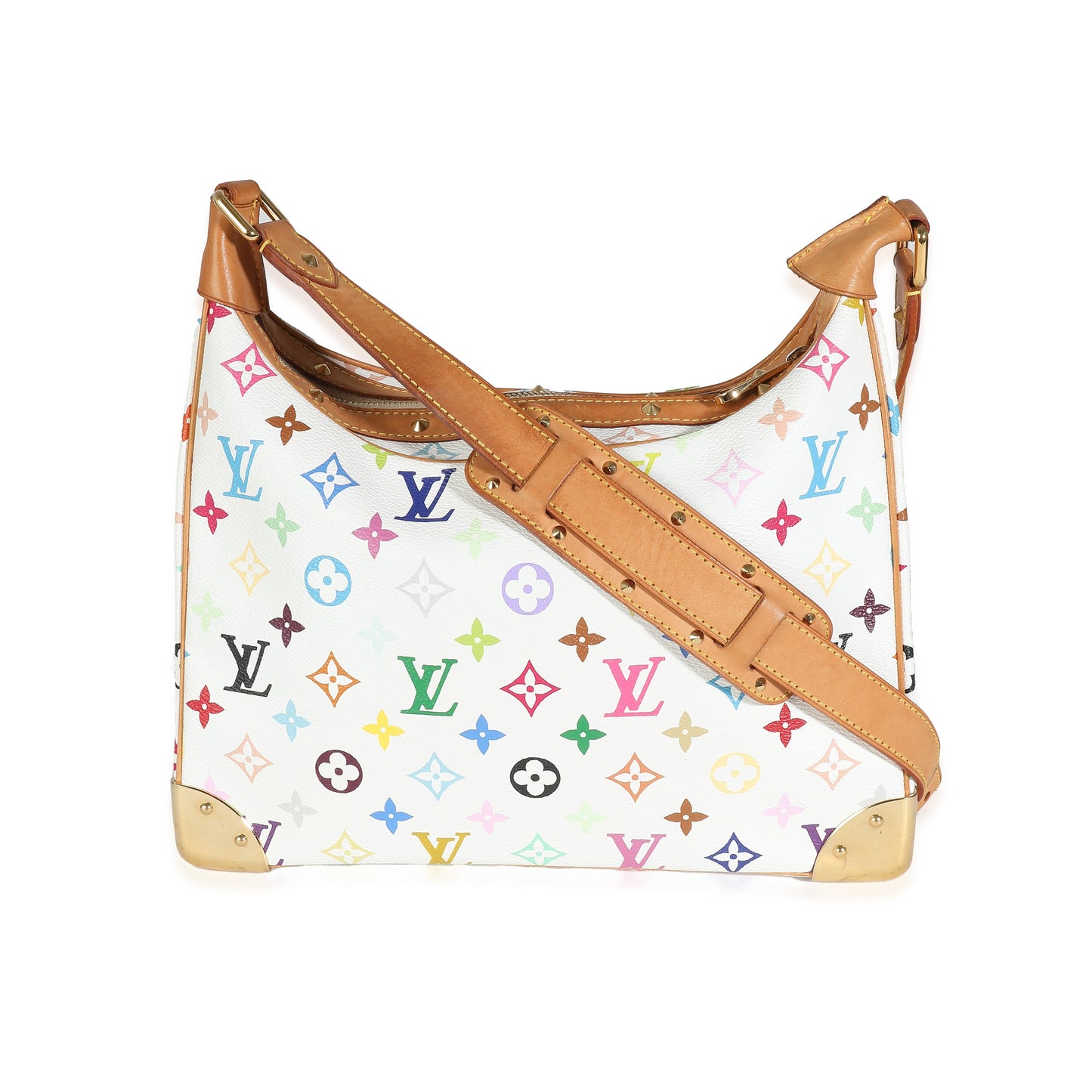 Louis Vuitton  White Monogram Multicolore Canvas Boulogne