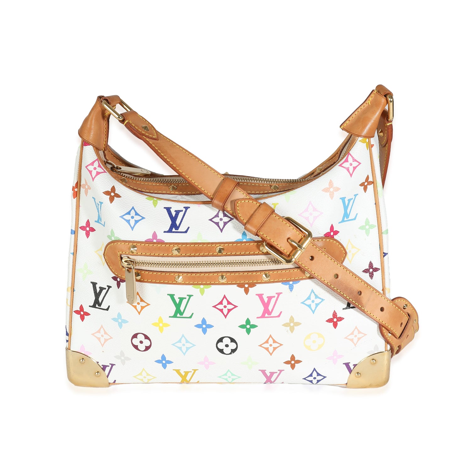 Louis Vuitton  White Monogram Multicolore Canvas Boulogne