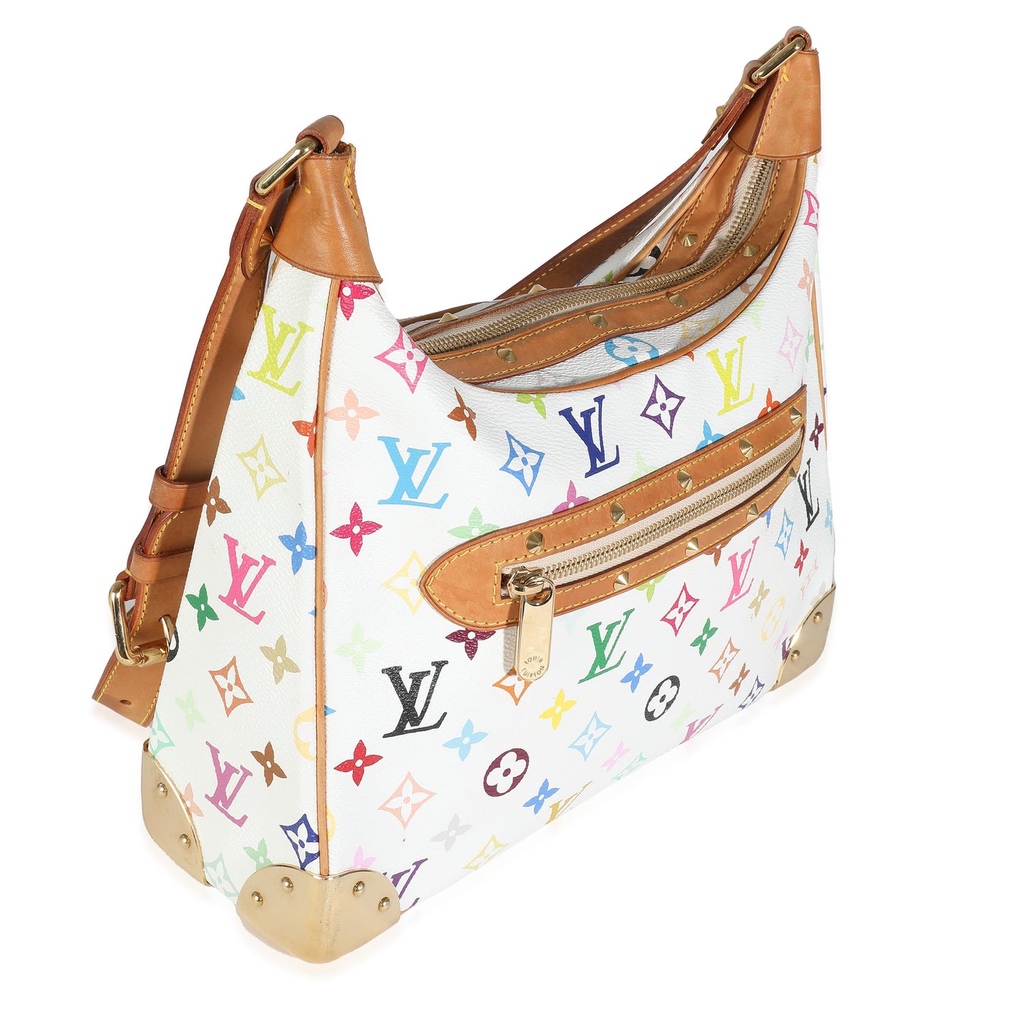 Louis Vuitton  White Monogram Multicolore Canvas Boulogne