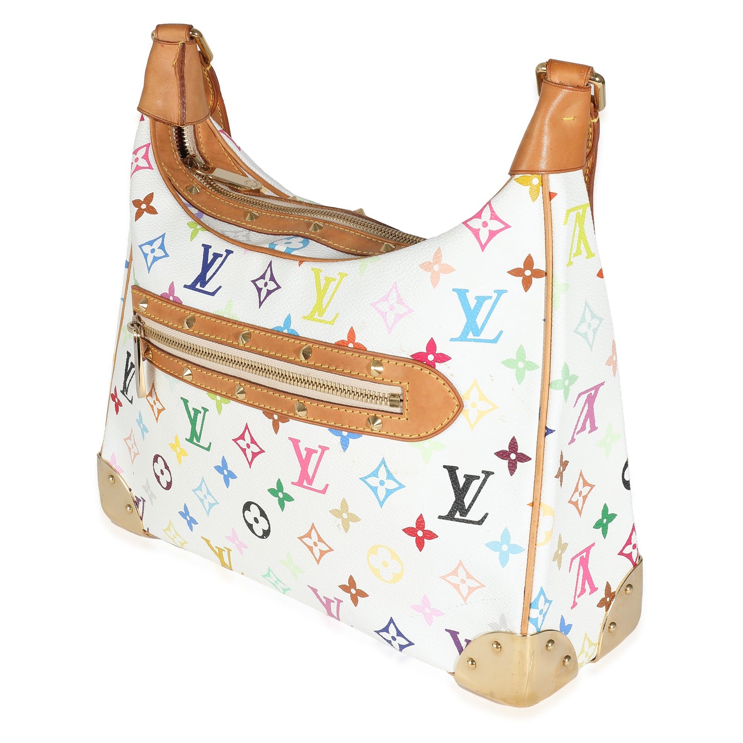 Louis Vuitton  White Monogram Multicolore Canvas Boulogne