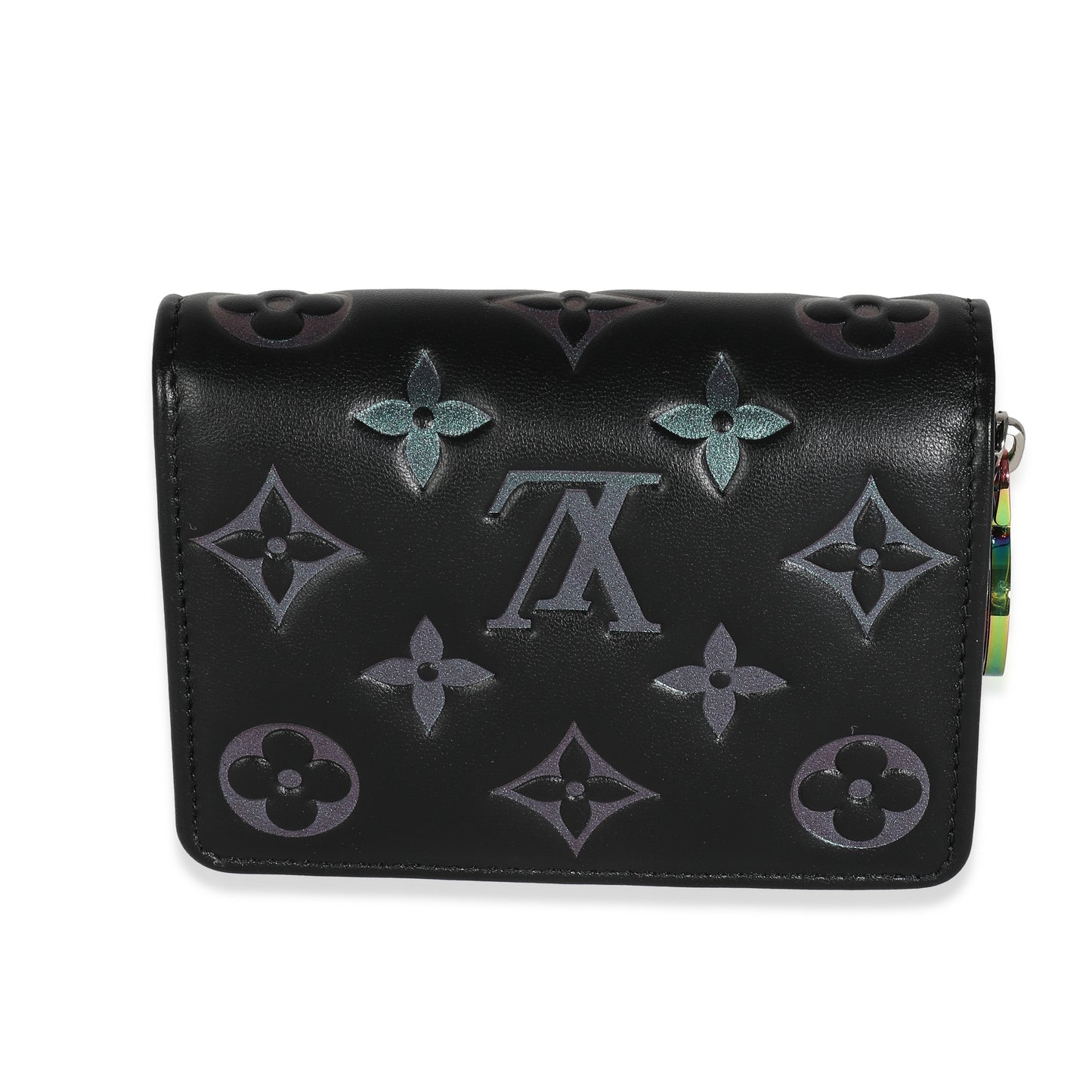 Louis Vuitton  Black Iridescent Monogram Embossed Lou Coussin Wallet
