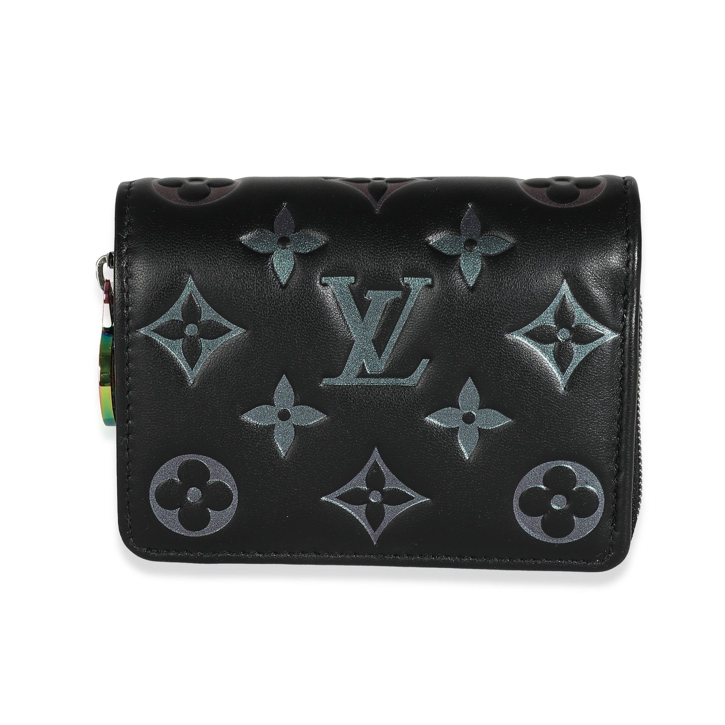 Louis Vuitton  Black Iridescent Monogram Embossed Lou Coussin Wallet