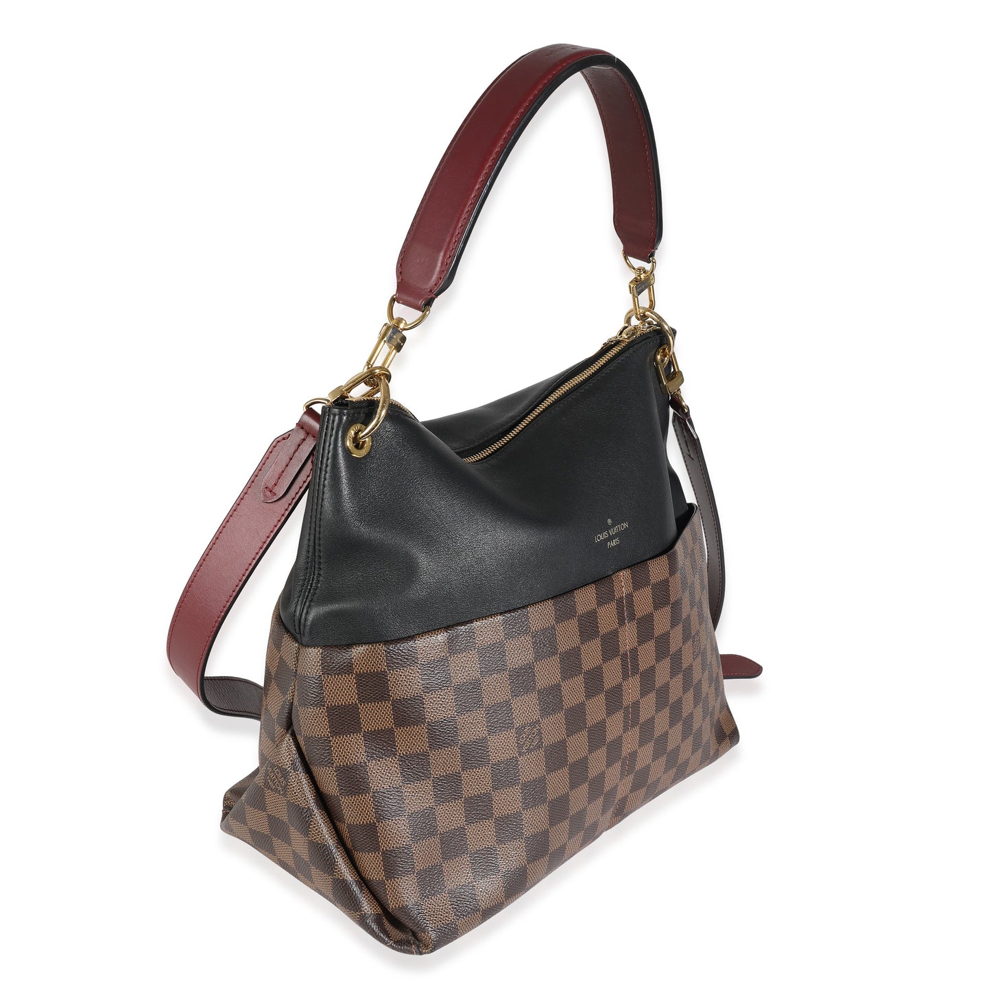 Louis Vuitton  Black Damier Ebene Canvas Maida Hobo
