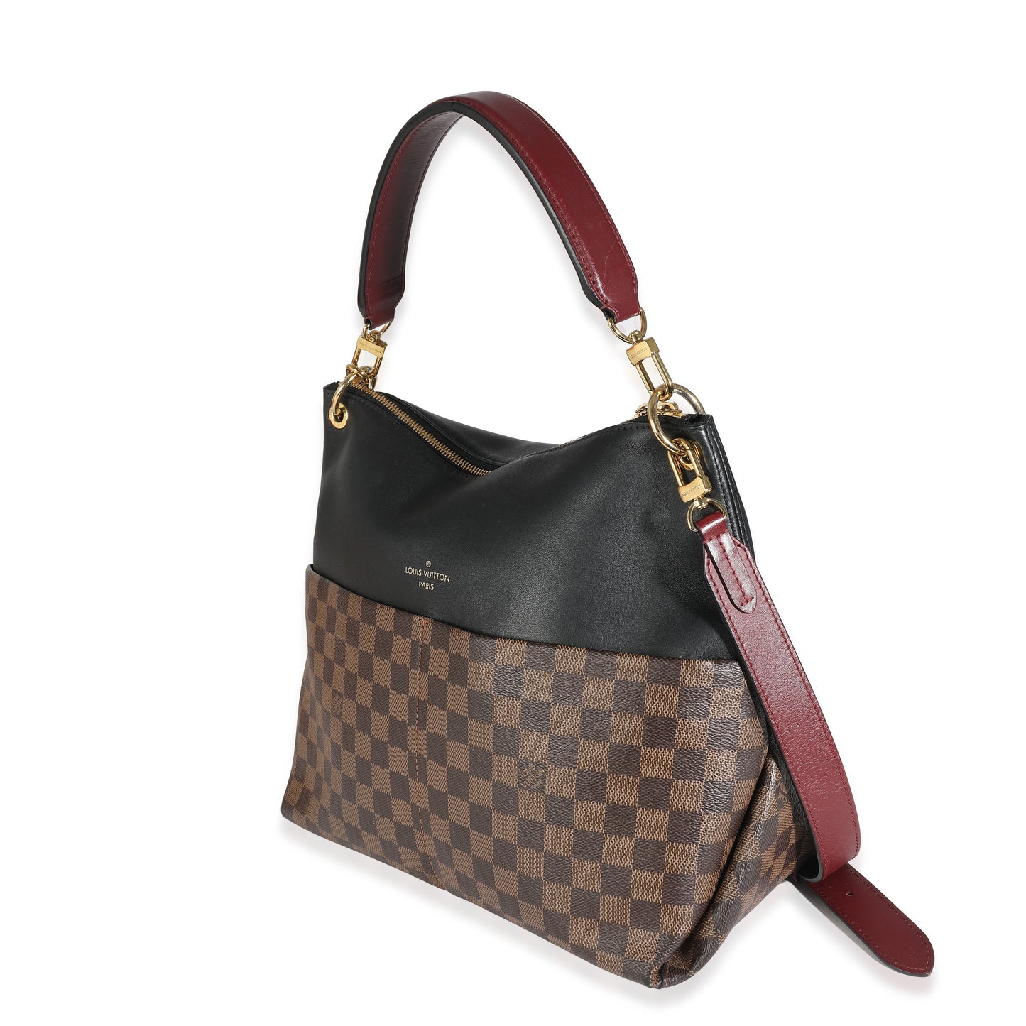 Louis Vuitton  Black Damier Ebene Canvas Maida Hobo