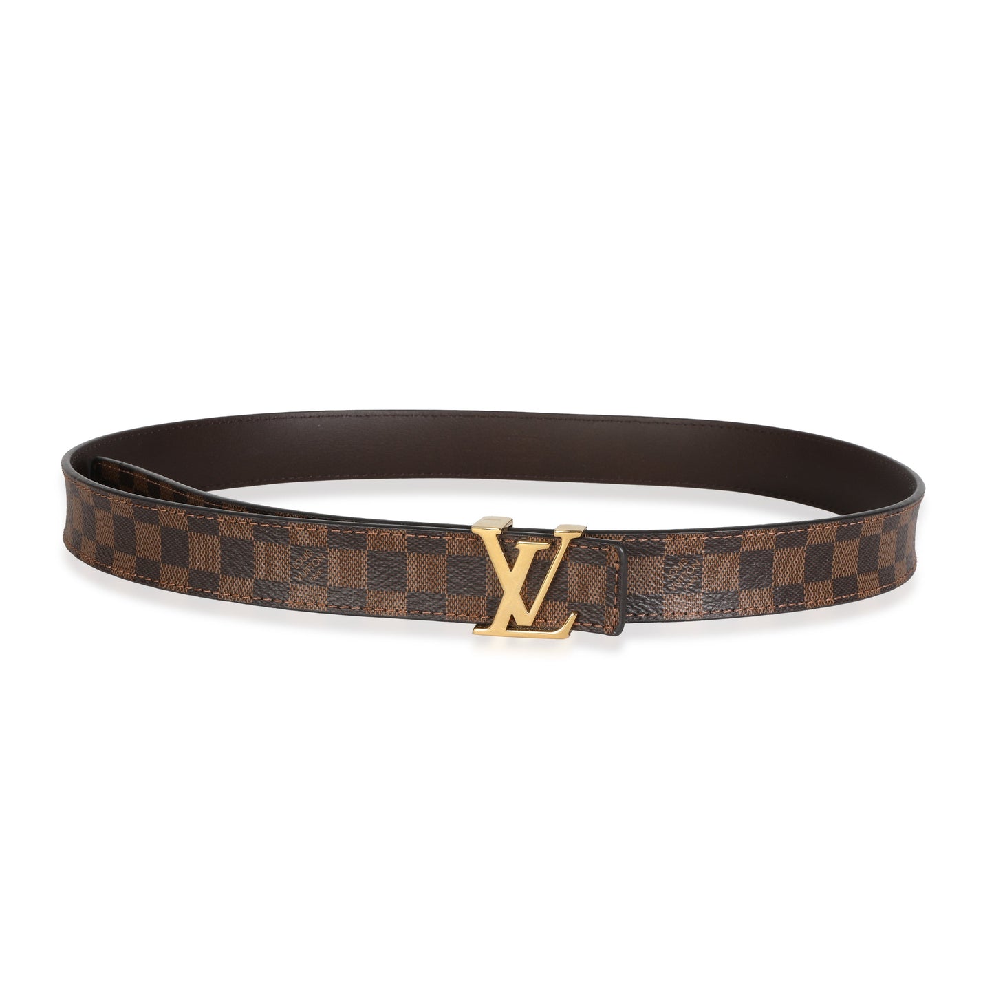 Louis Vuitton  Damier Ebene Canvas 25mmInitiales Belt 80/32