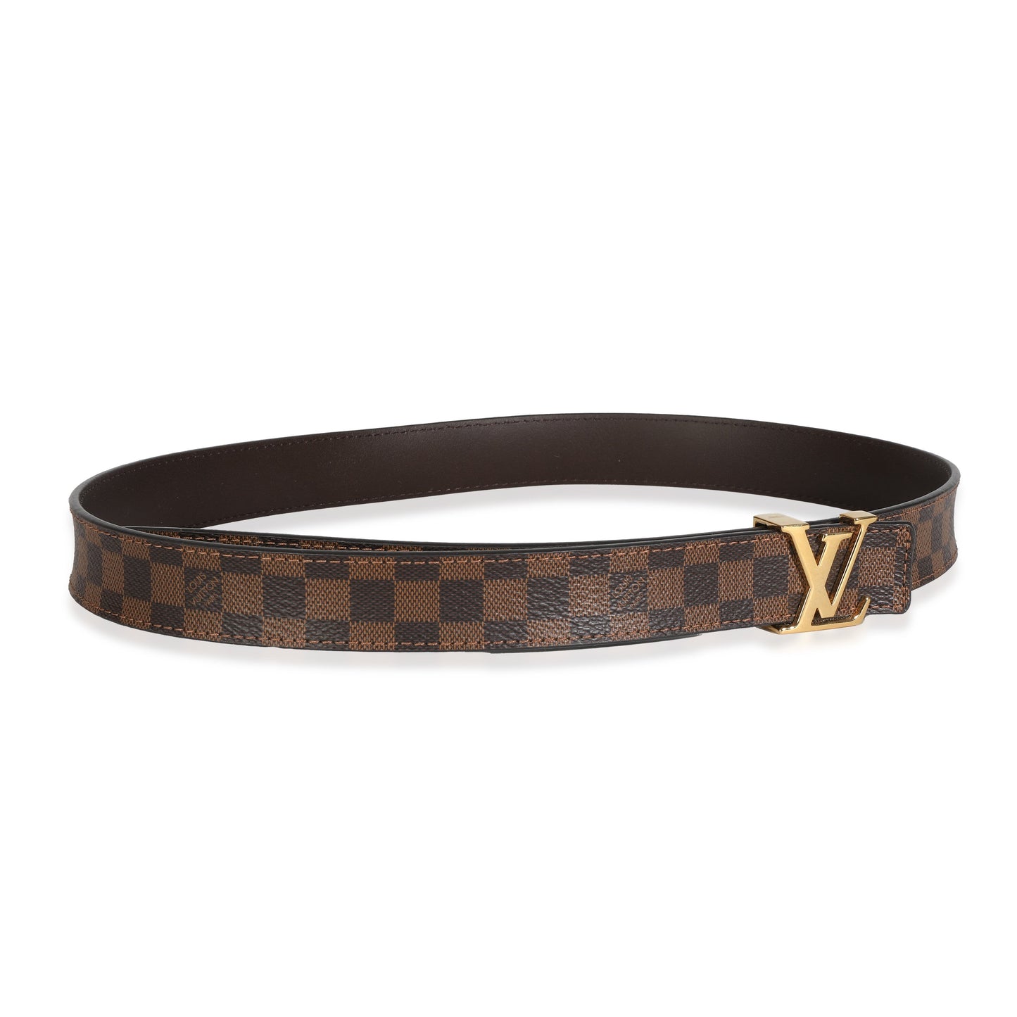 Louis Vuitton  Damier Ebene Canvas 25mmInitiales Belt 80/32