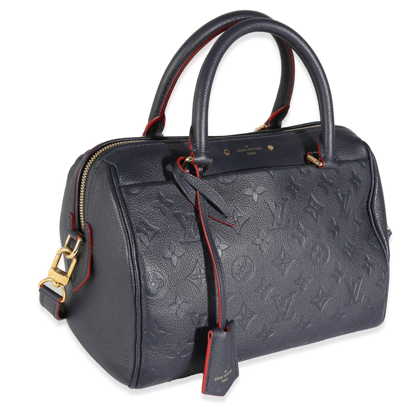 Louis Vuitton Marine Rouge Monogram Empreinte Speedy Bandouliere 25