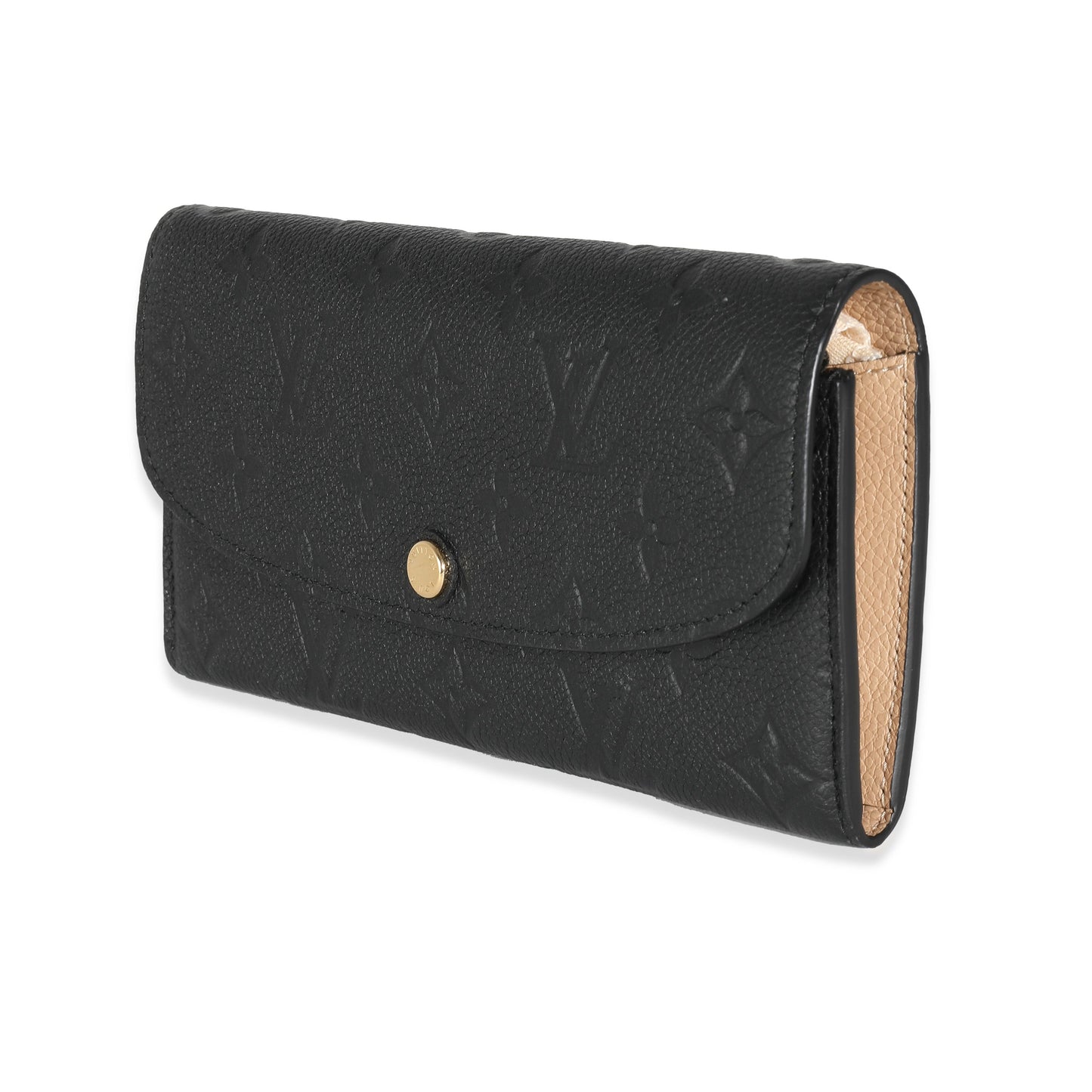 Louis Vuitton  Black Monogram Empreinte Emilie Wallet