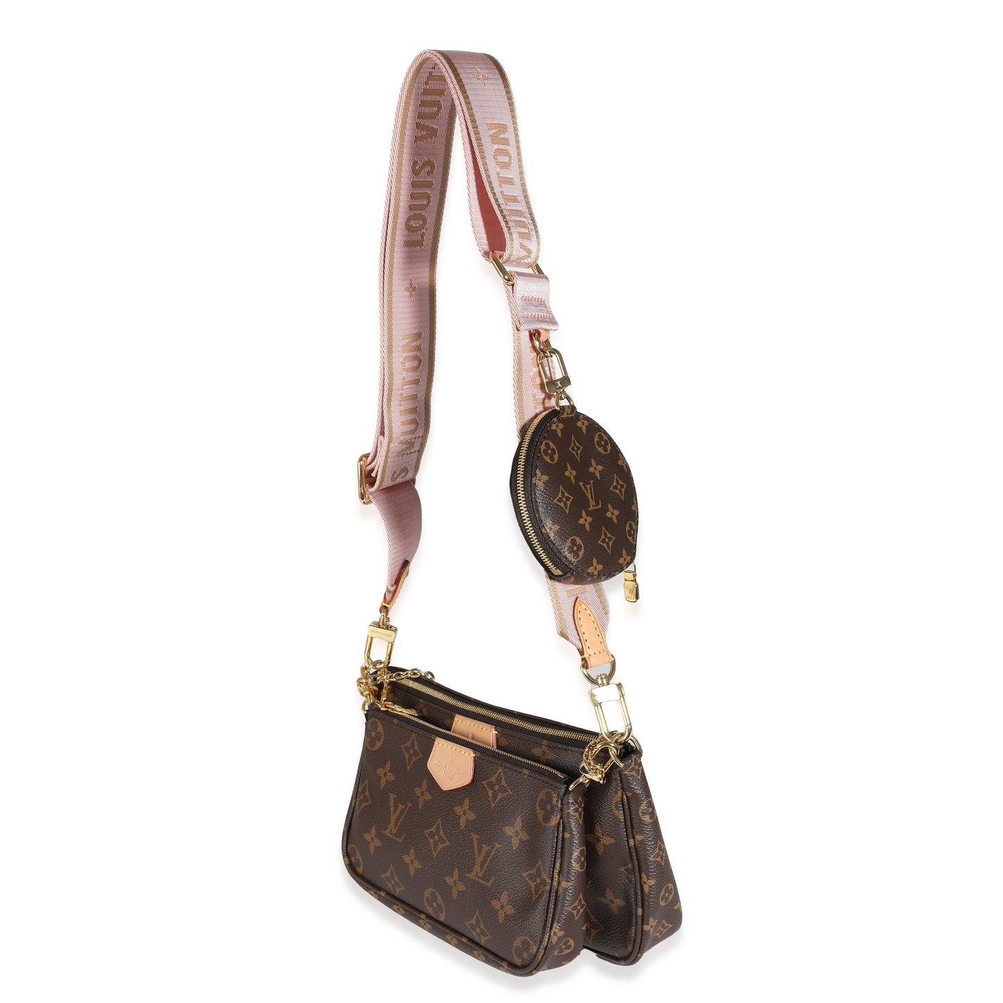 Louis Vuitton  Rose Clair Monogram Canvas Multi Pochette Accessoires