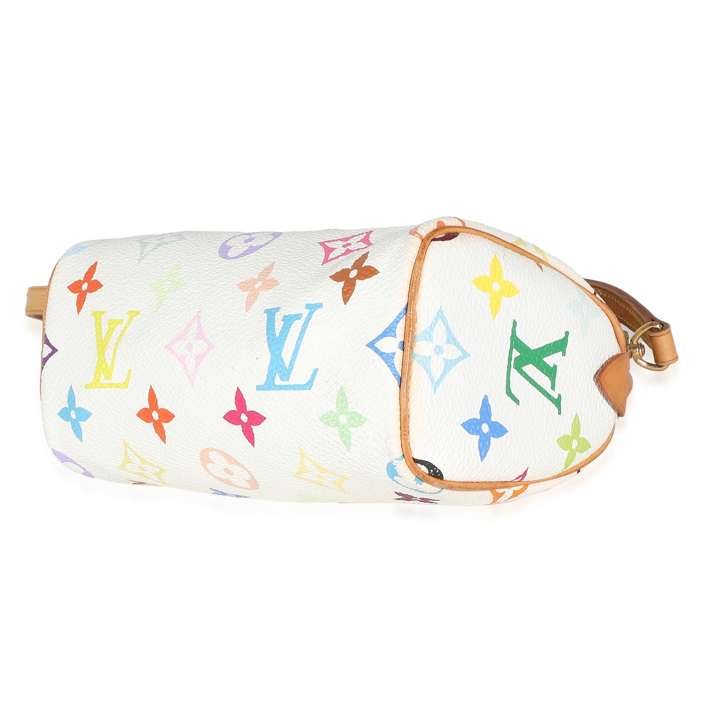 Louis Vuitton  x Takashi Murakami White Multicolor Monogram Canvas Nano Speedy
