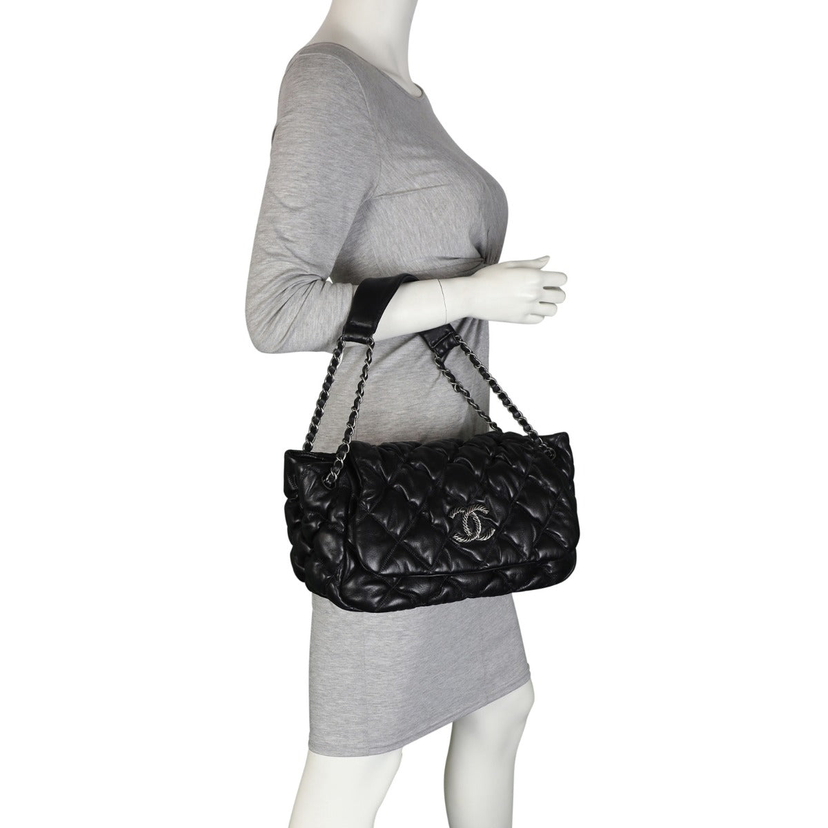 Chanel Bubble Quilt Accordion Flap Bag