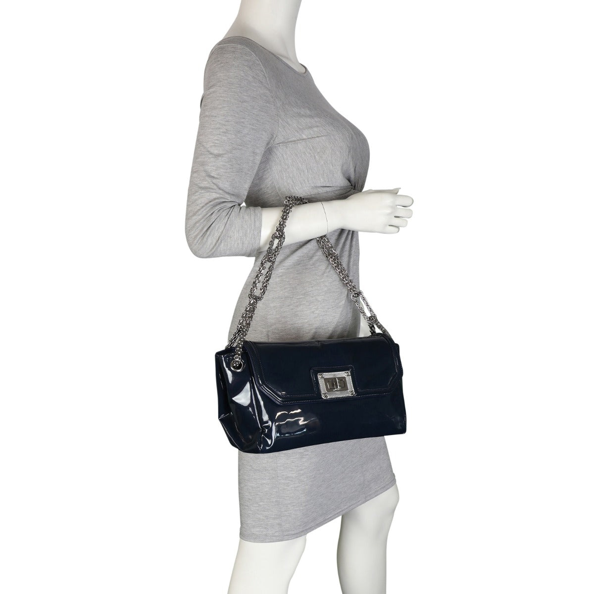 Chanel Mademoiselle Lock Patent Leather Clutch bag