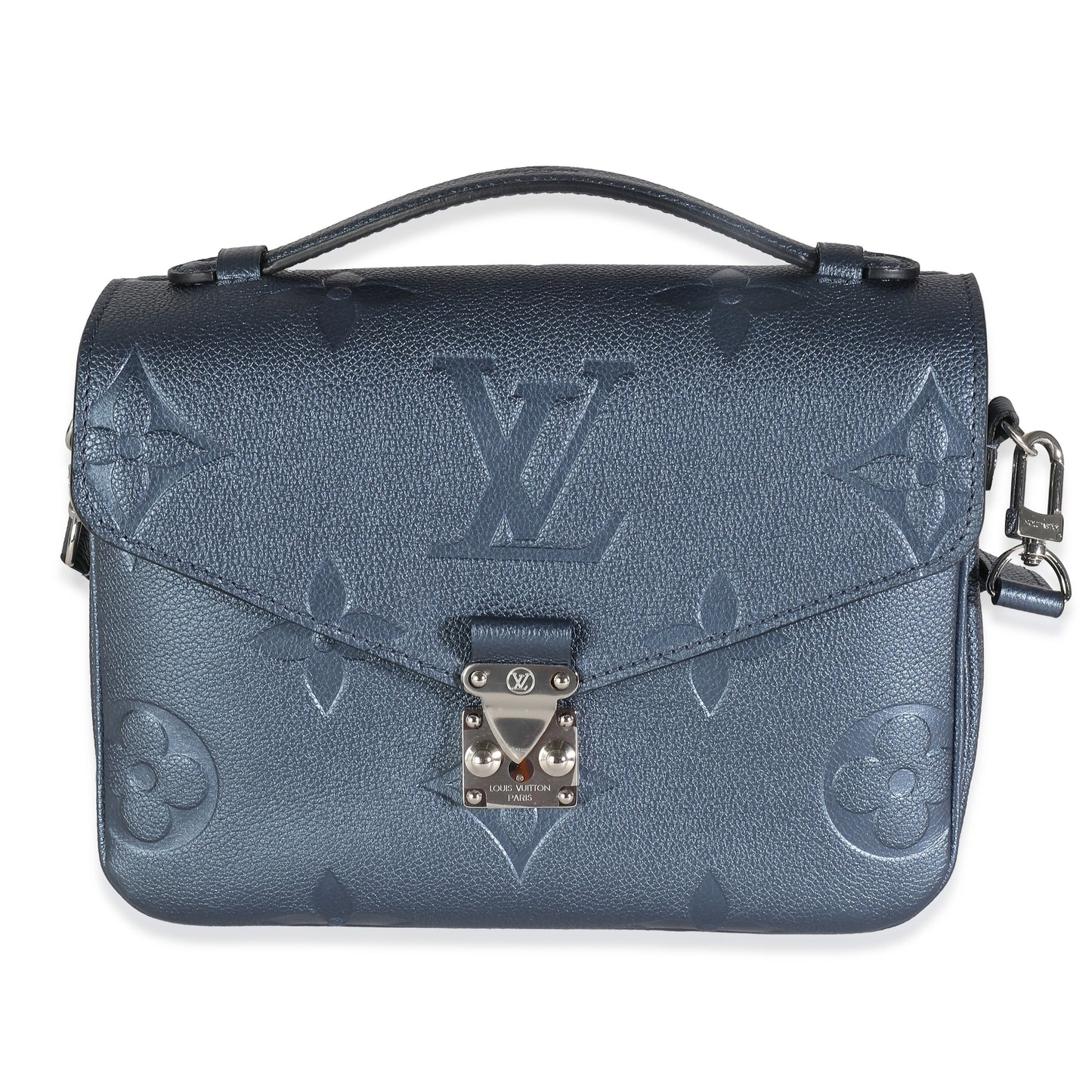 Louis Vuitton Metallic Navy Giant Monogram Empreinte Pochette Métis