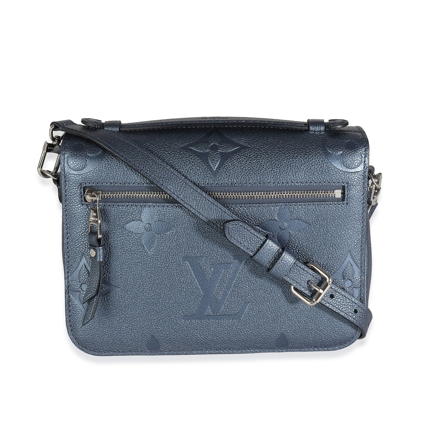 Louis Vuitton Metallic Navy Giant Monogram Empreinte Pochette Métis