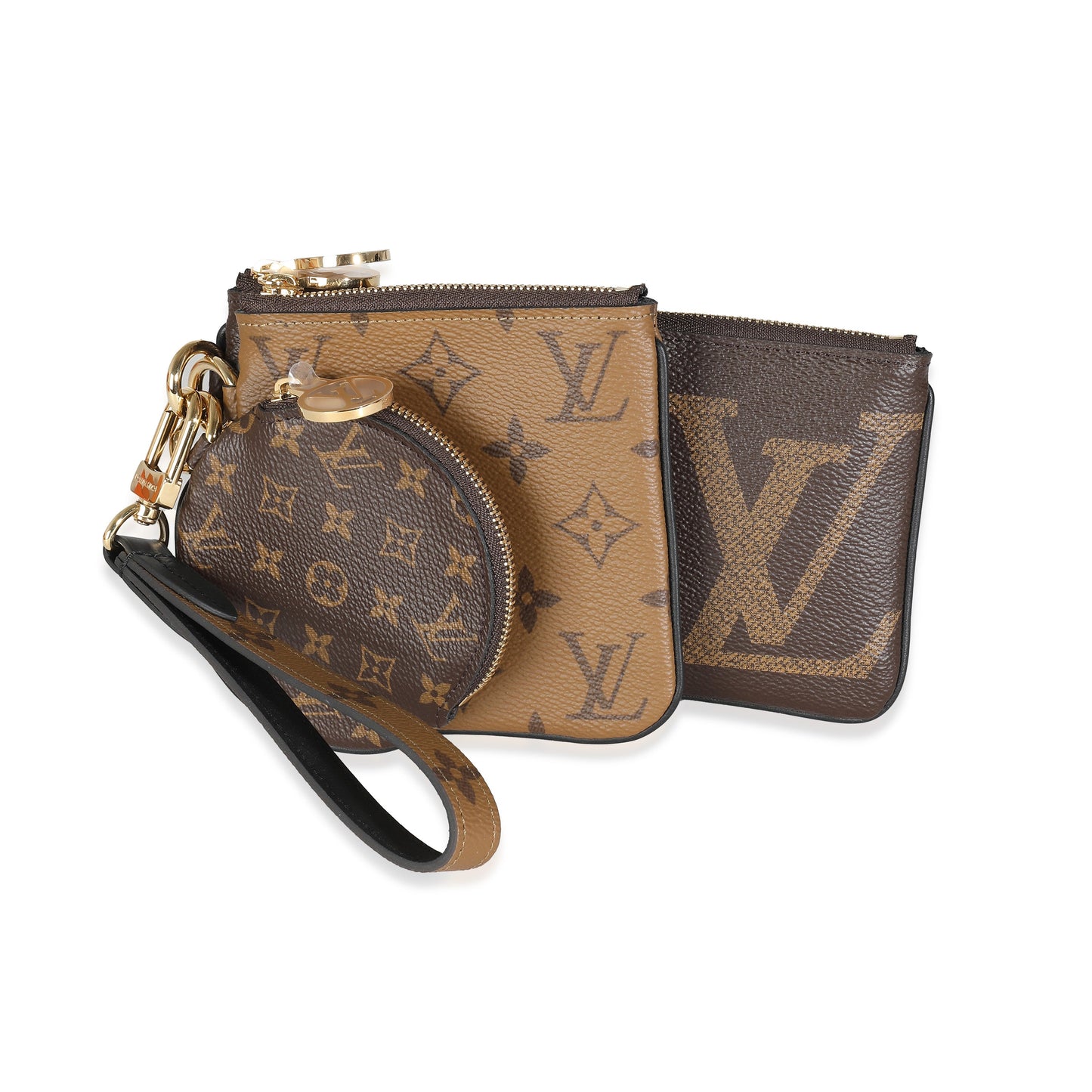 Louis Vuitton  Reverse Monogram Giant Canvas Trio Pouch