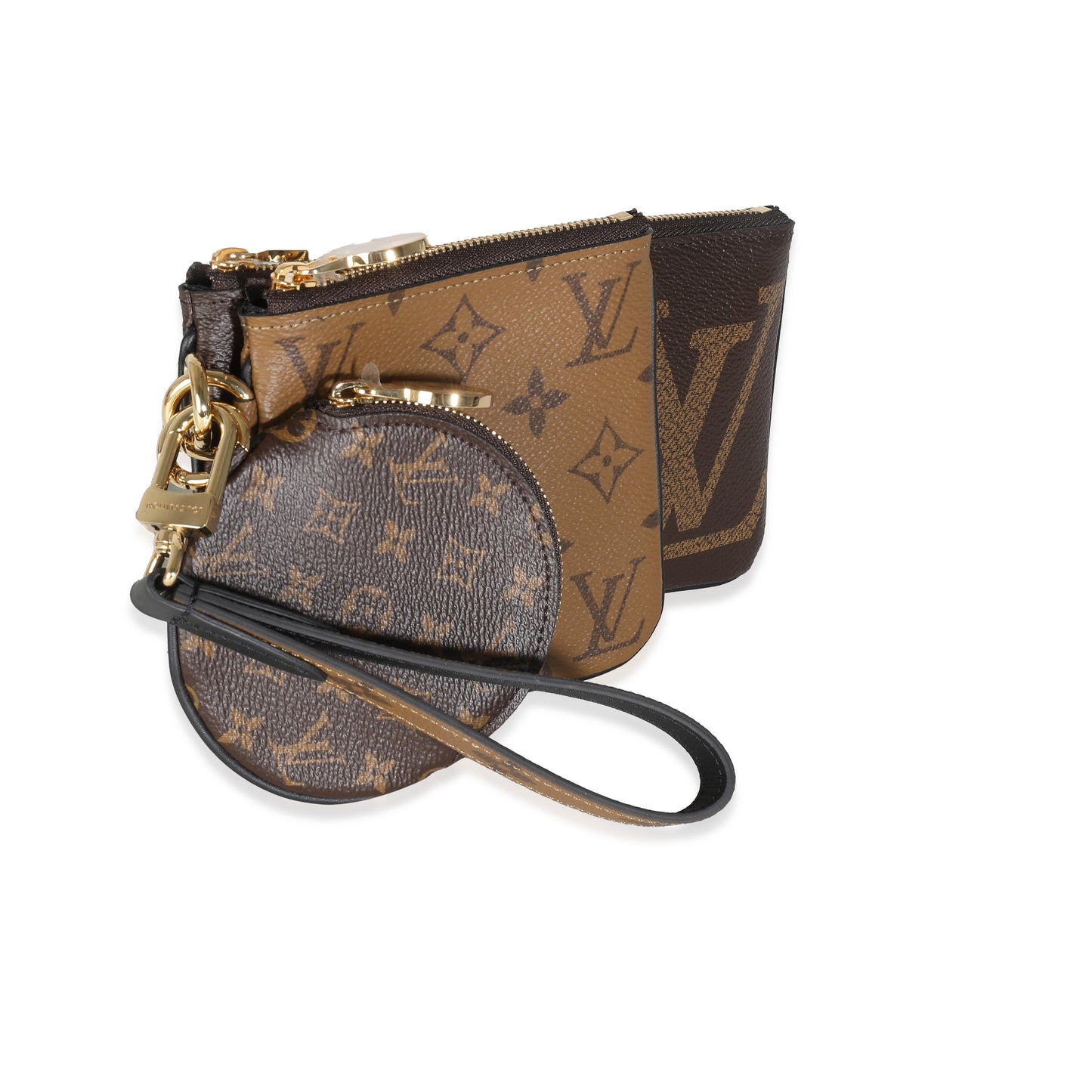 Louis Vuitton  Reverse Monogram Giant Canvas Trio Pouch