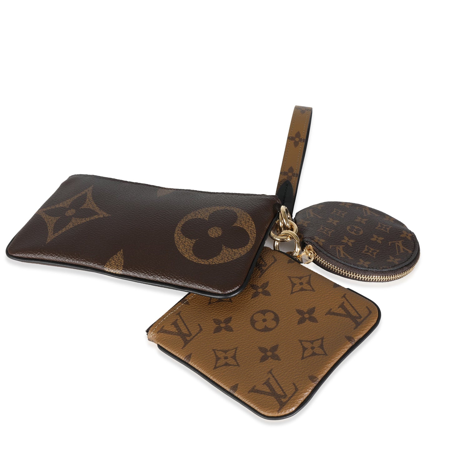 Louis Vuitton  Reverse Monogram Giant Canvas Trio Pouch
