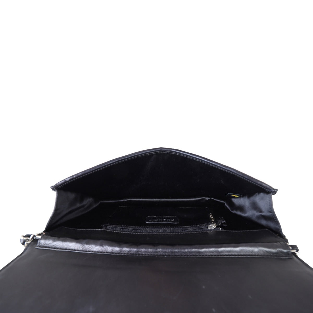 Chanel East West Scale Flap Bag Patent | Black