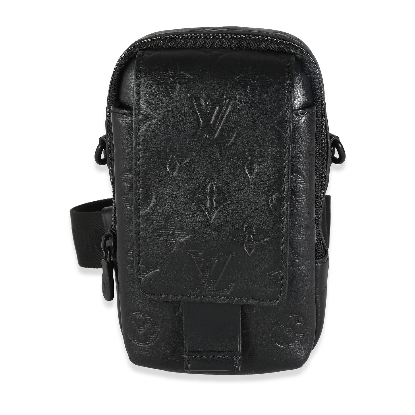 Louis Vuitton  Black Monogram Shadow Double Phone Pouch NM