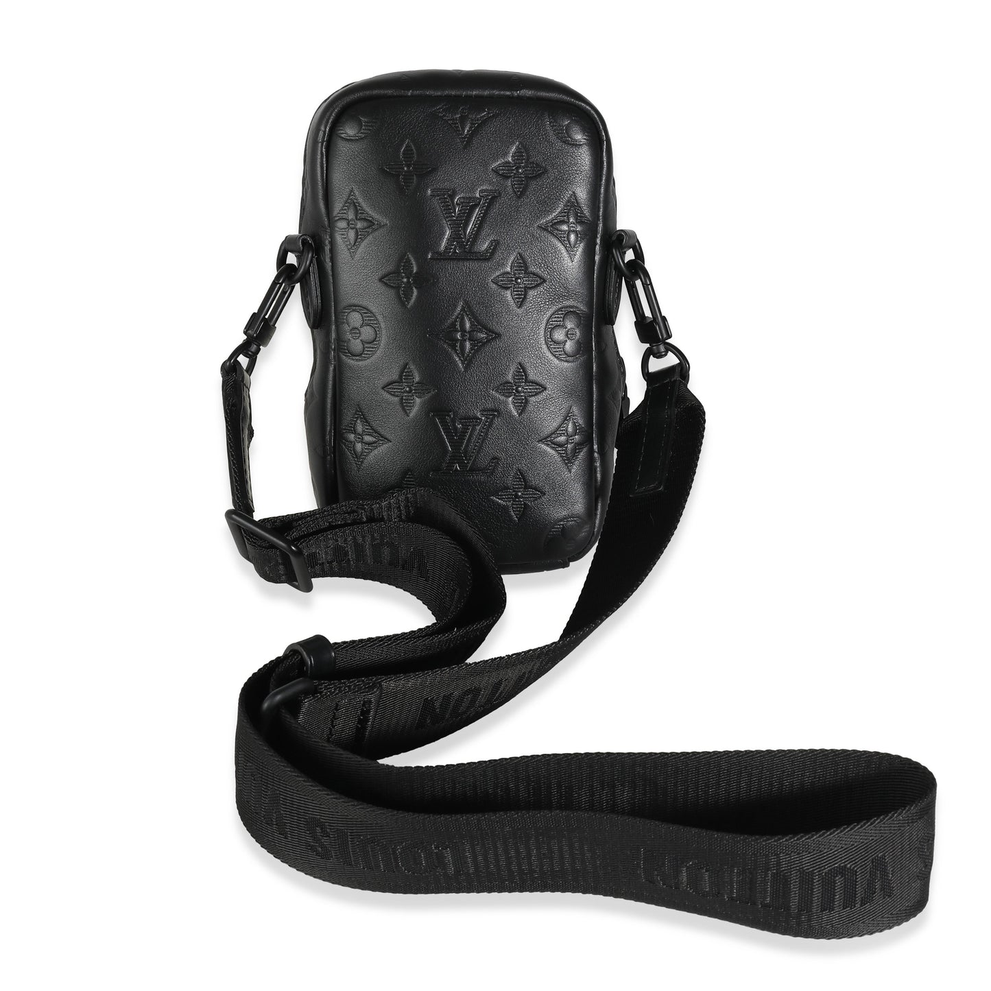 Louis Vuitton  Black Monogram Shadow Double Phone Pouch NM