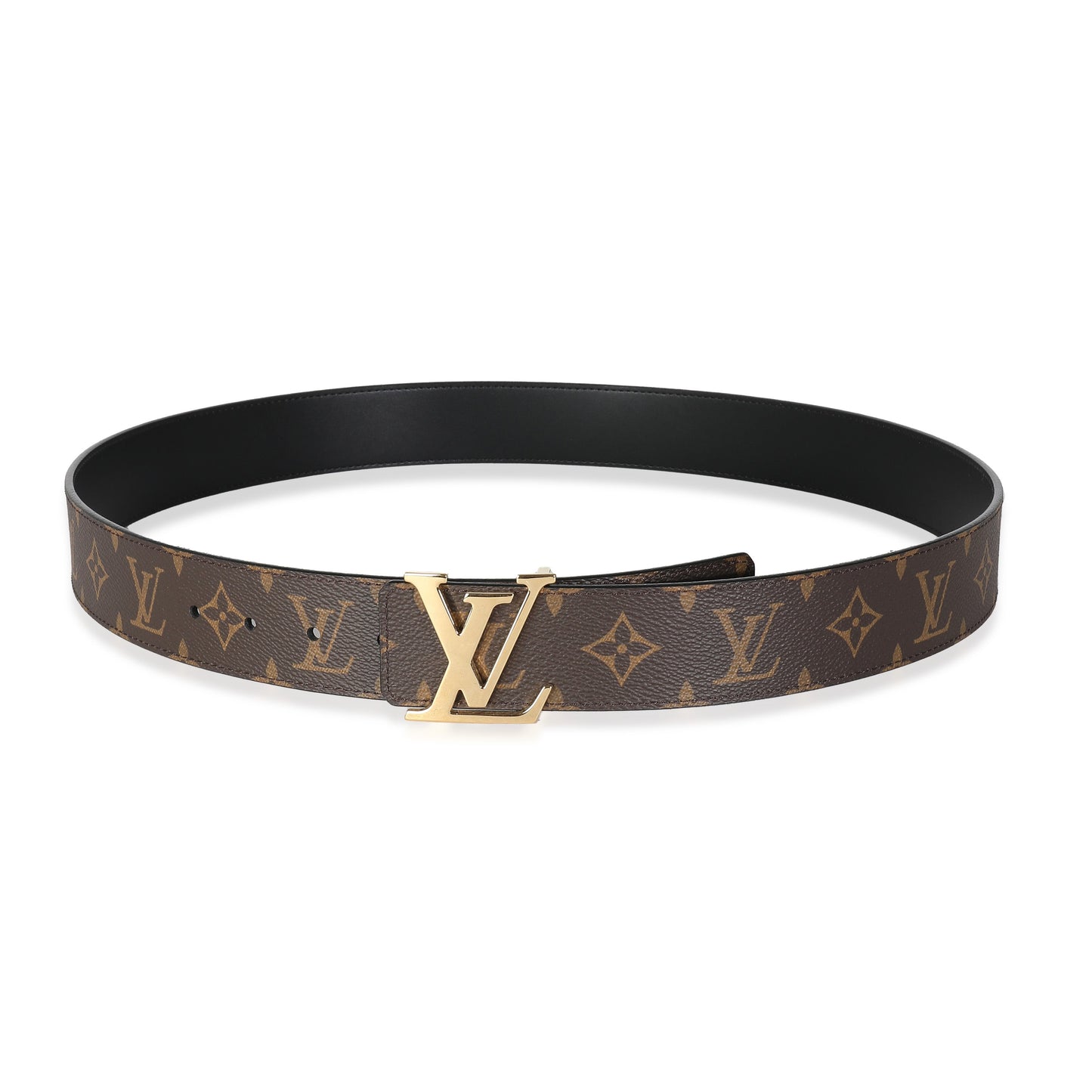 Louis Vuitton Black Monogram Canvas ReversibleInitiales 40MM Belt 105/42