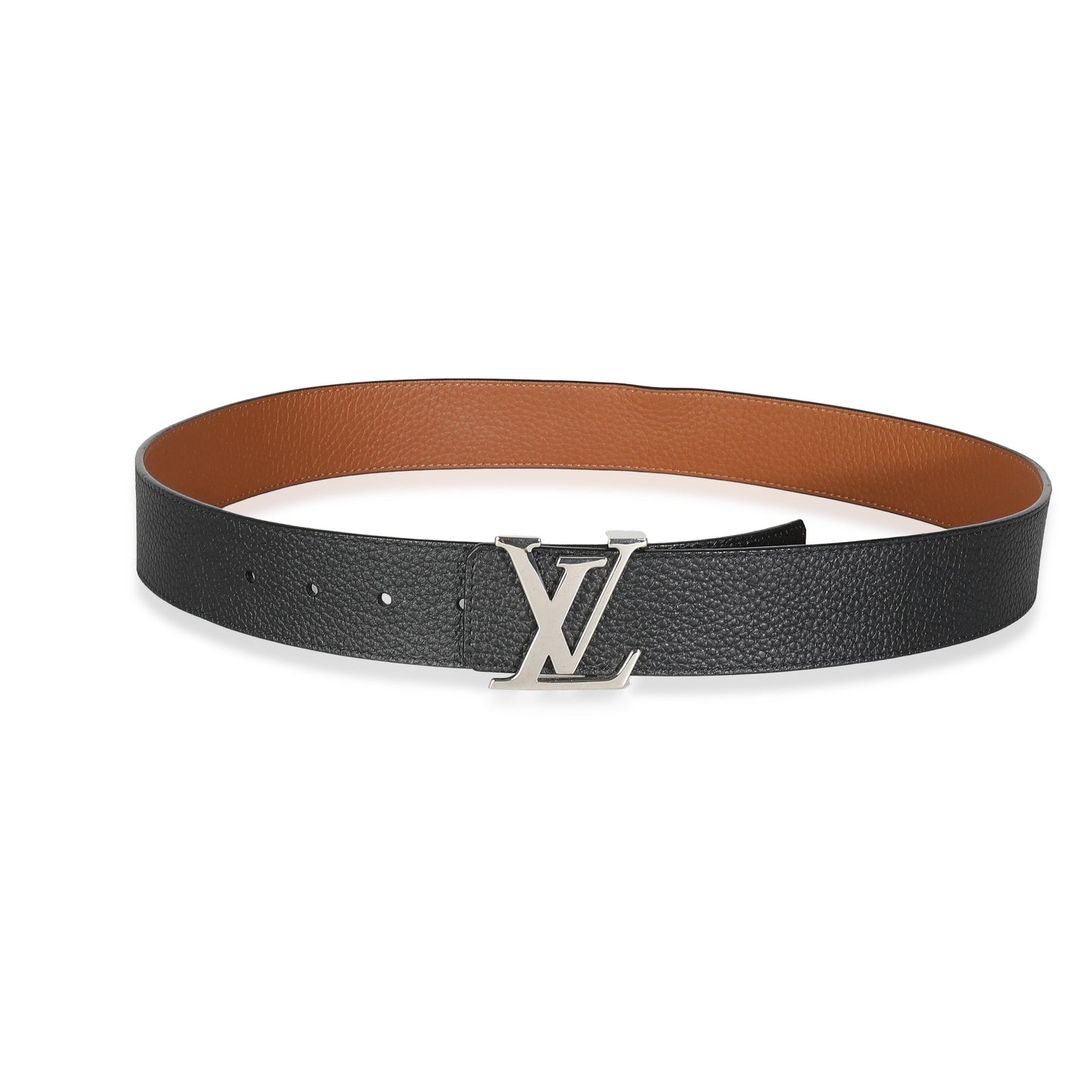 Louis Vuitton  Black Tan Leather ReversibleInitiales 40MM Belt 90/36