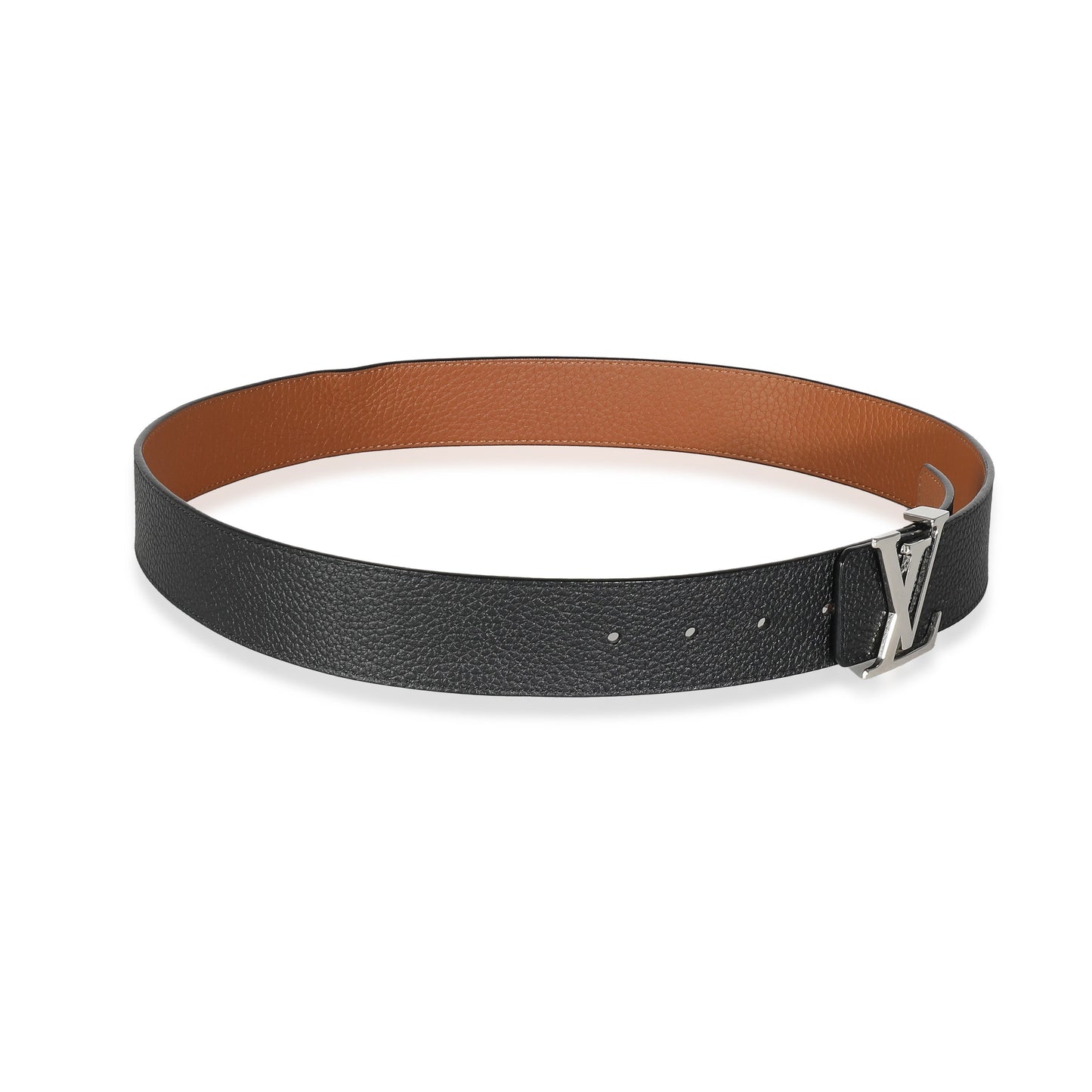 Louis Vuitton  Black Tan Leather ReversibleInitiales 40MM Belt 90/36