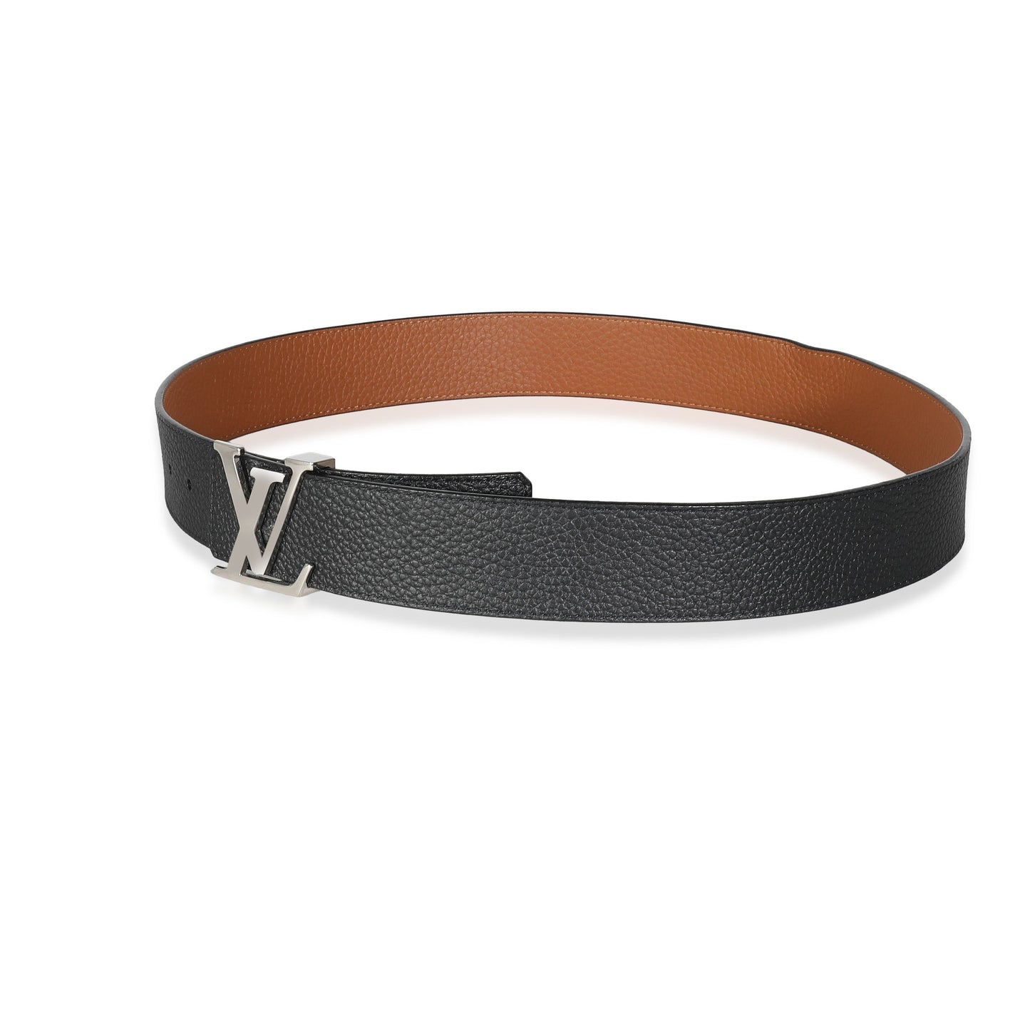 Louis Vuitton  Black Tan Leather ReversibleInitiales 40MM Belt 90/36